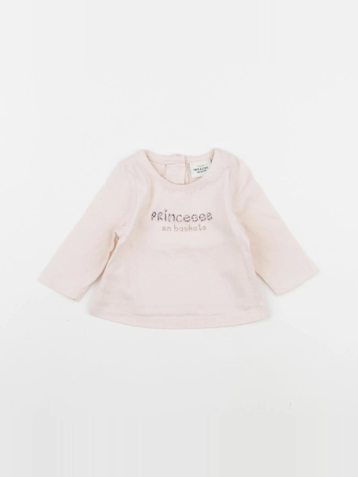 Tape à l'oeil - tee-shirt rose - 1 mois