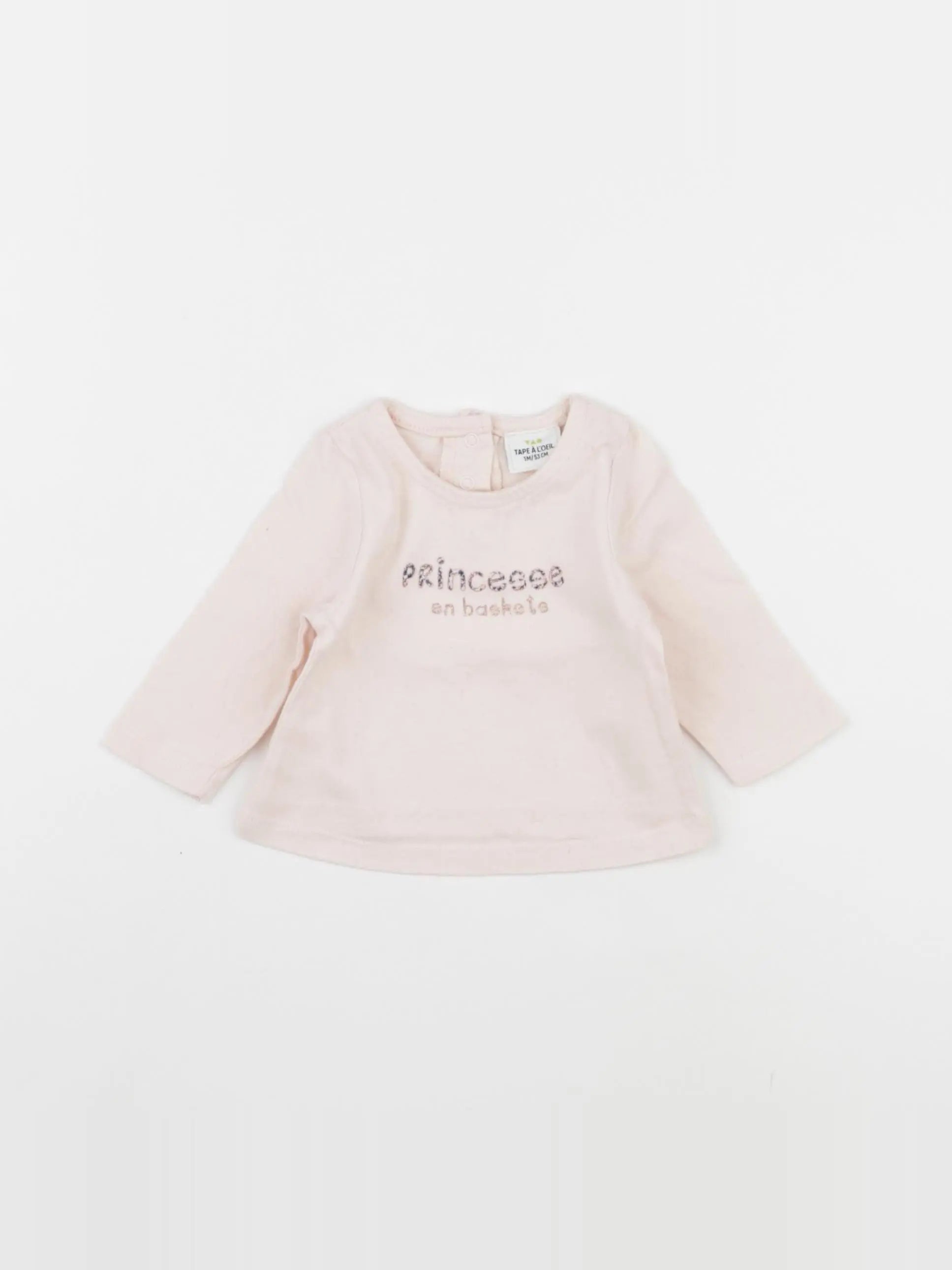 Tape à l'oeil - tee-shirt rose - 1 mois