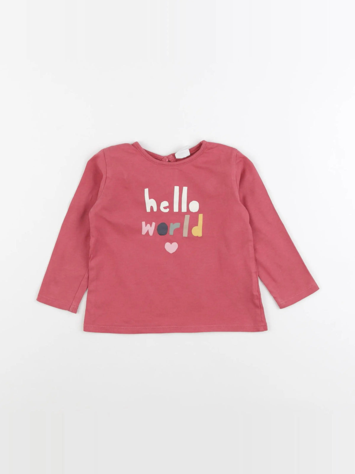 H&M - tee-shirt rose - 9/12 mois