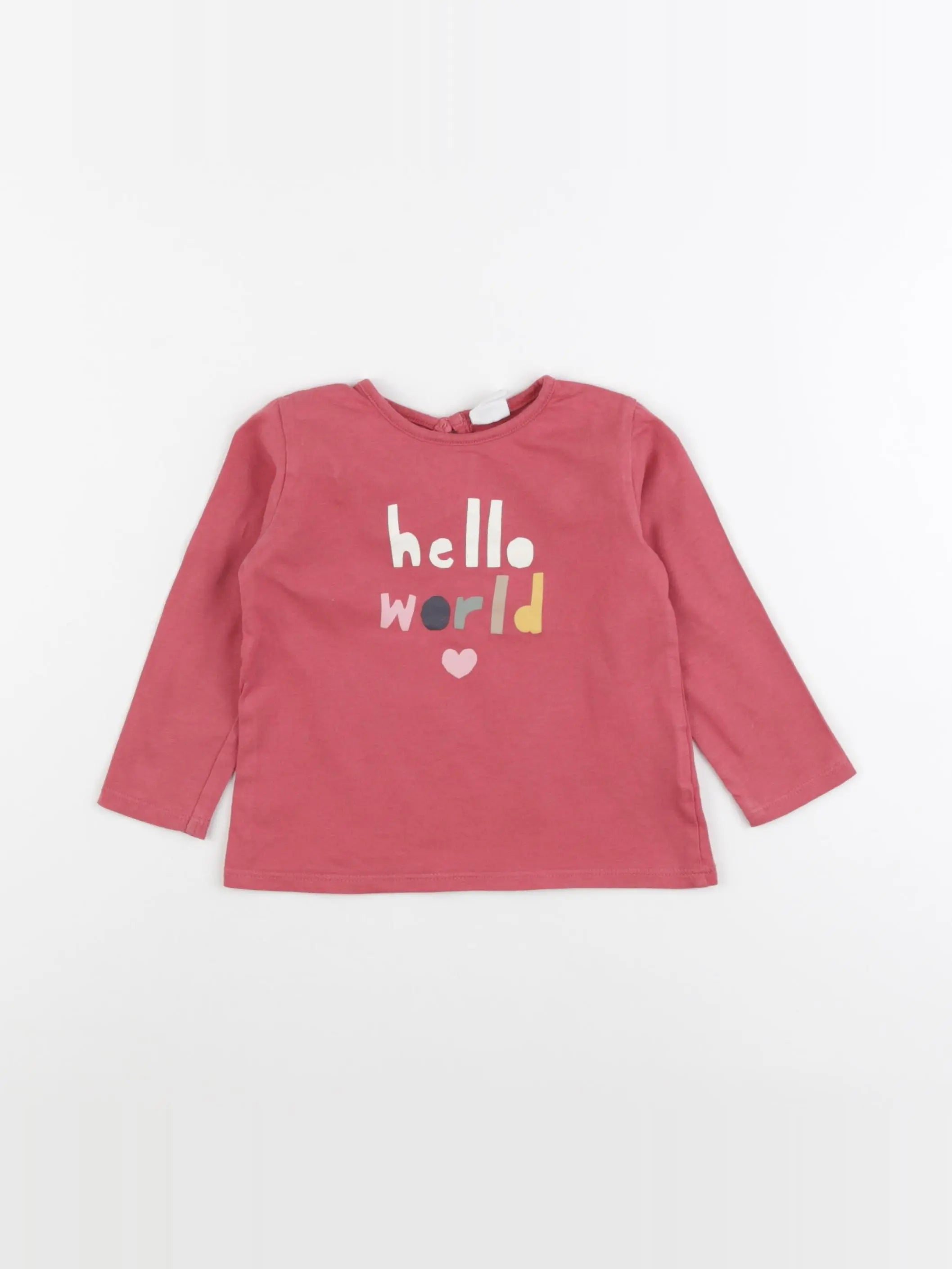 H&M - tee-shirt rose - 9/12 mois