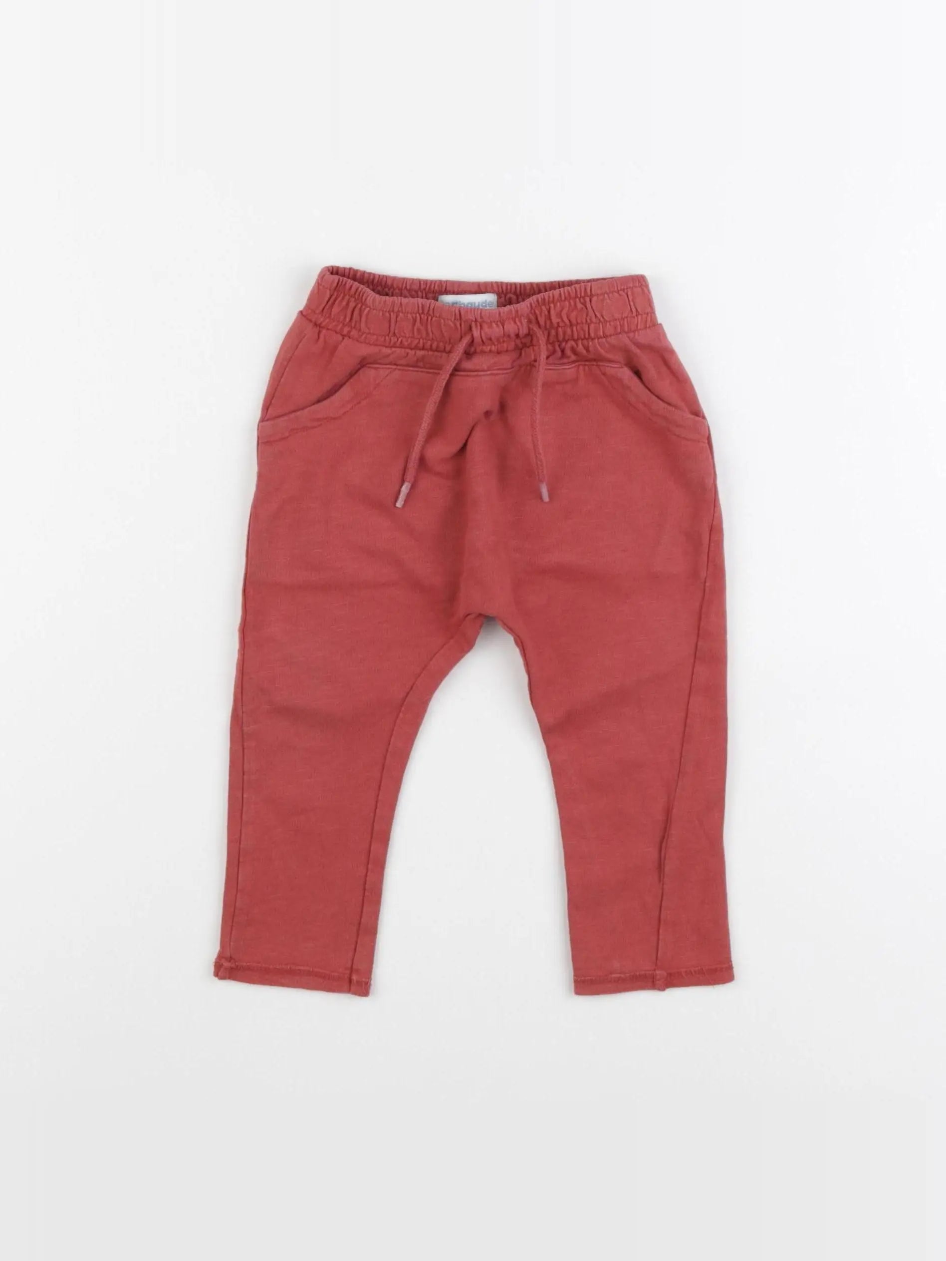 Vertbaudet - pantalon rouge - 9 mois
