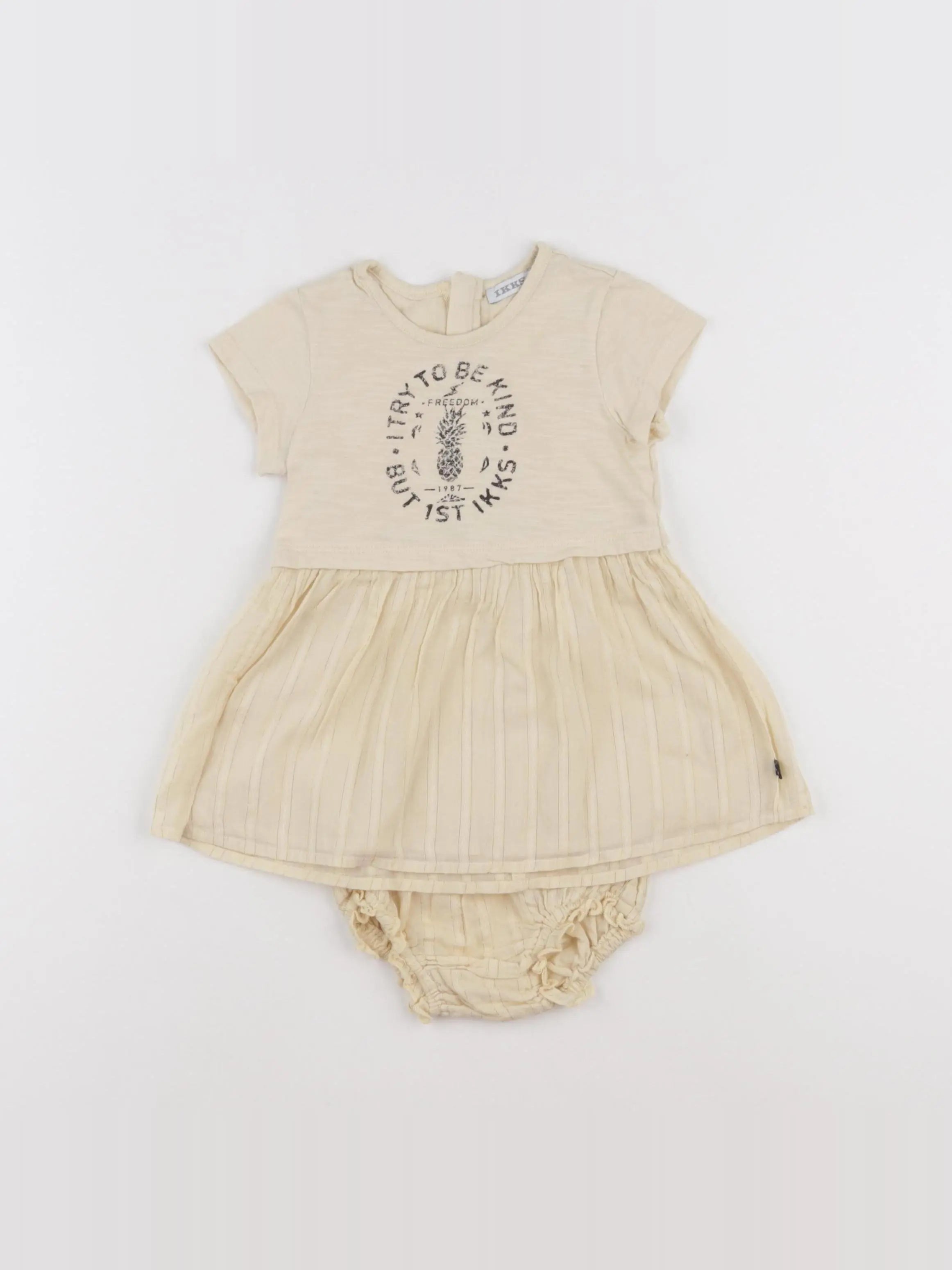 IKKS - robe beige - 6 mois