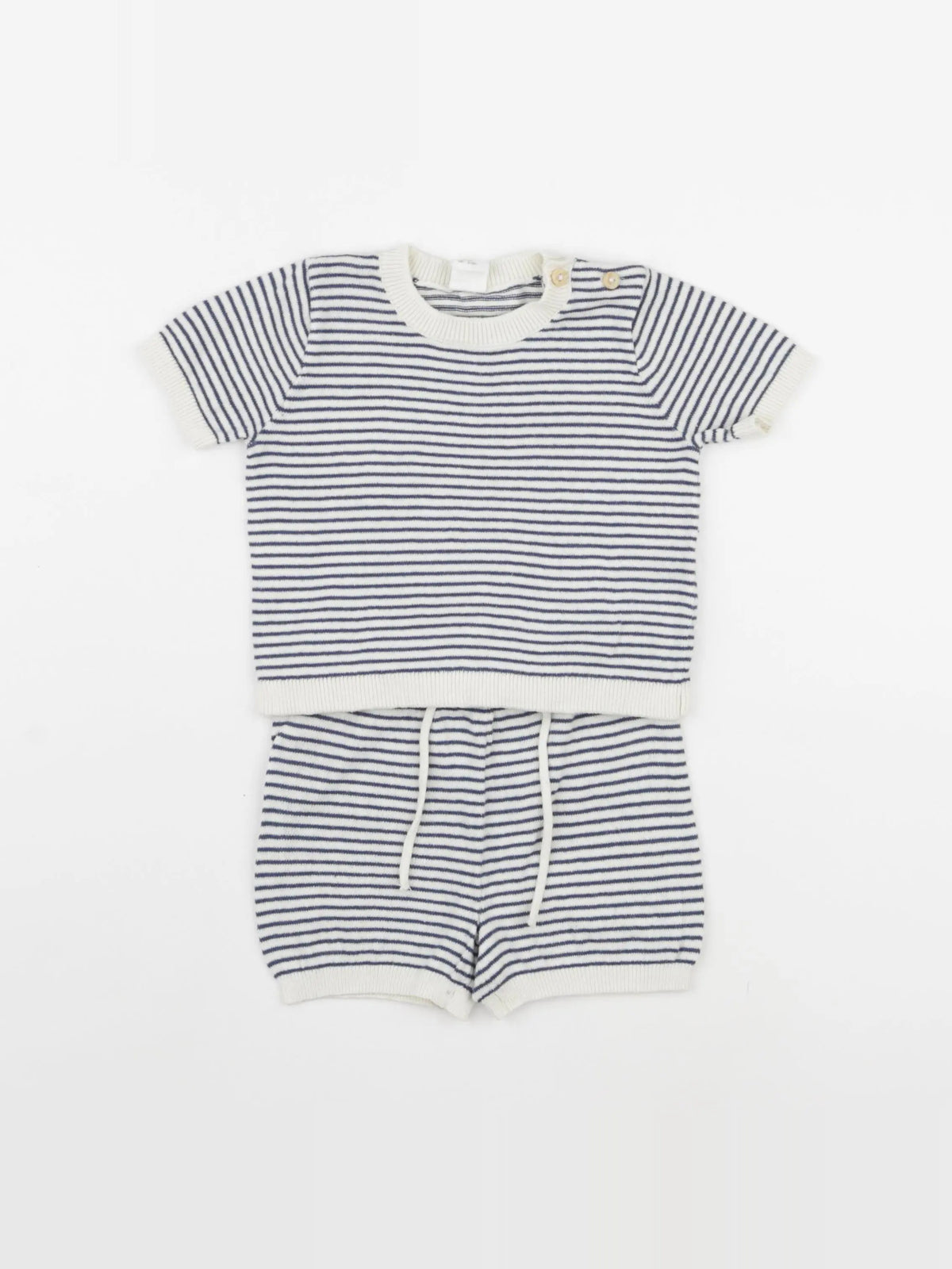 H&M - ensemble bleu - 6 mois