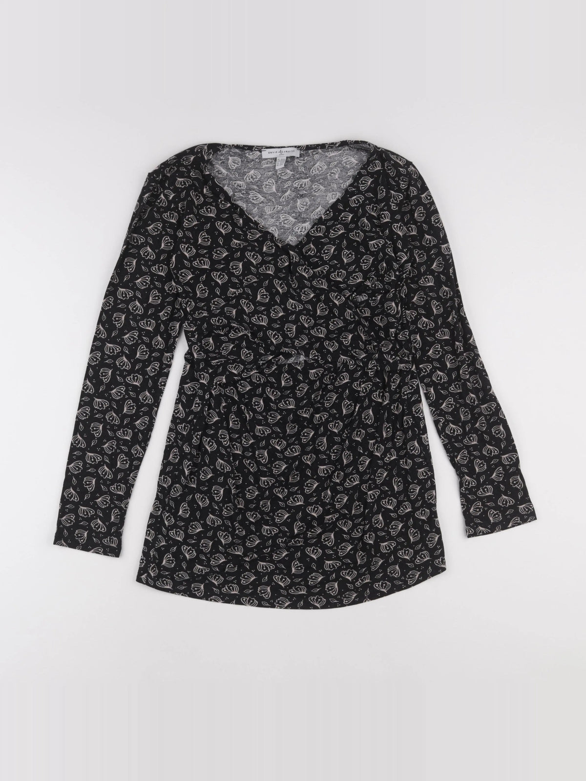 Envie de fraise - tee-shirt grossesse, allaitement noir - 40 à 42