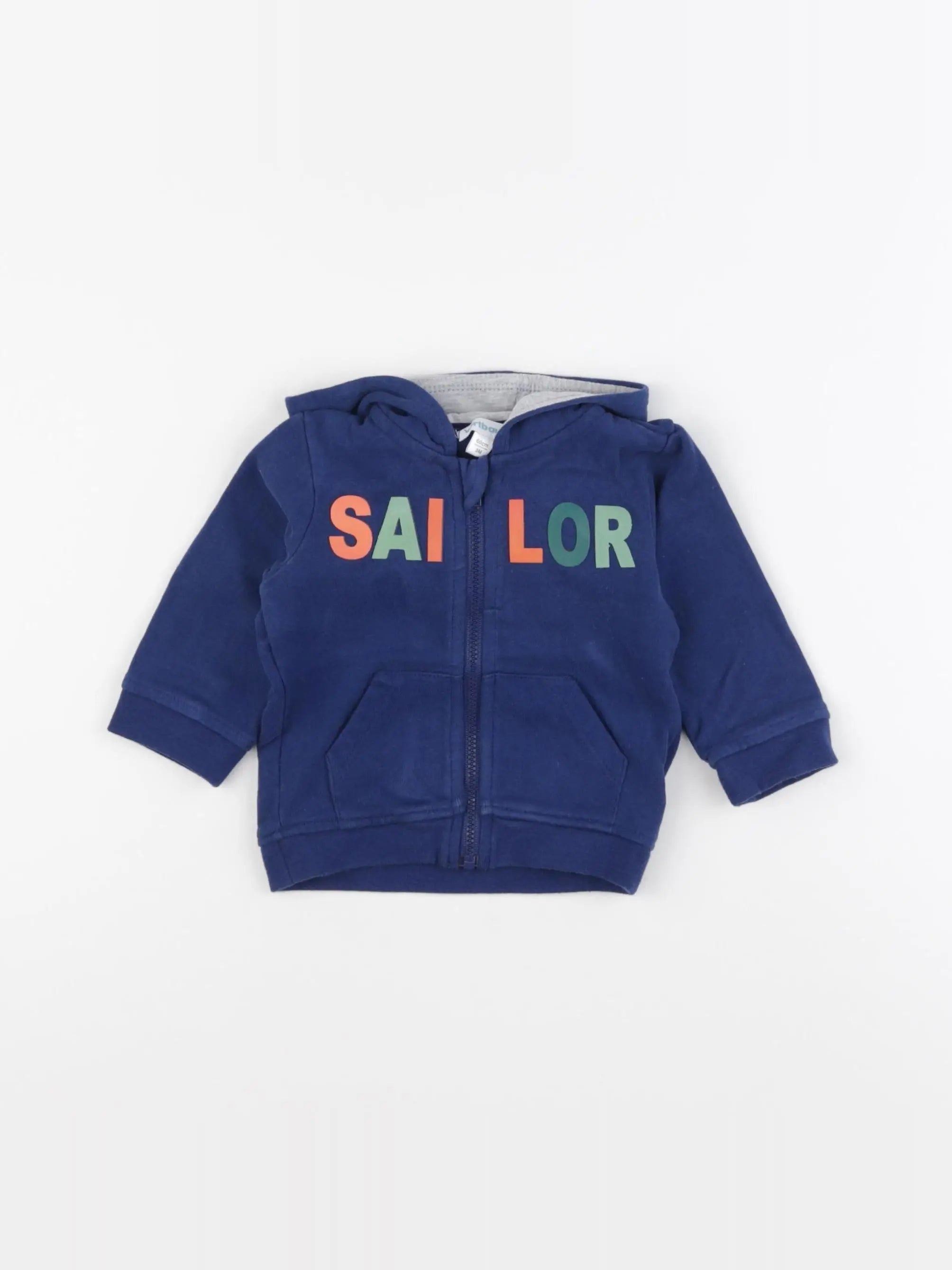 Vertbaudet - sweat bleu - 3 mois