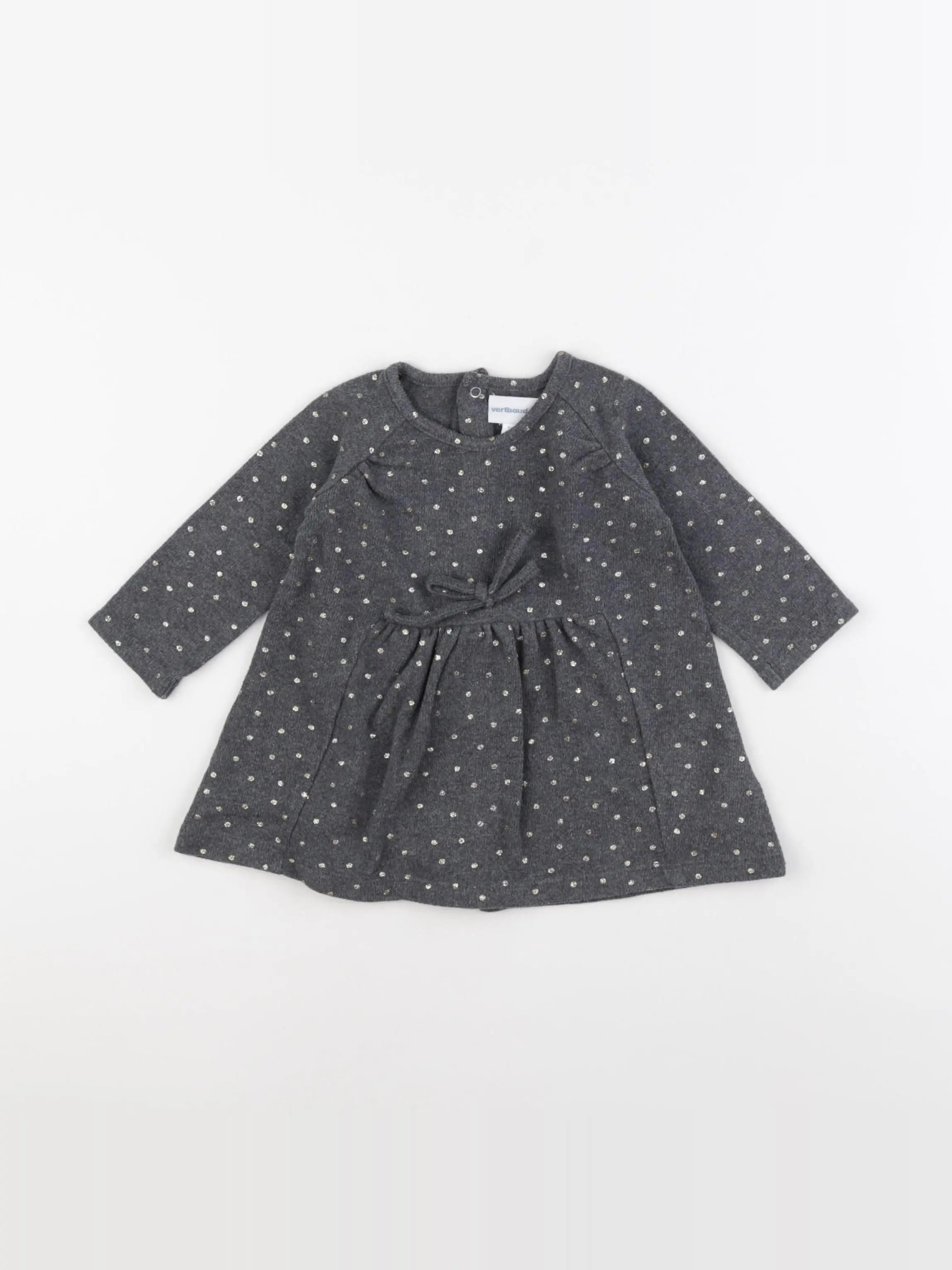 Vertbaudet - robe gris - 9 mois