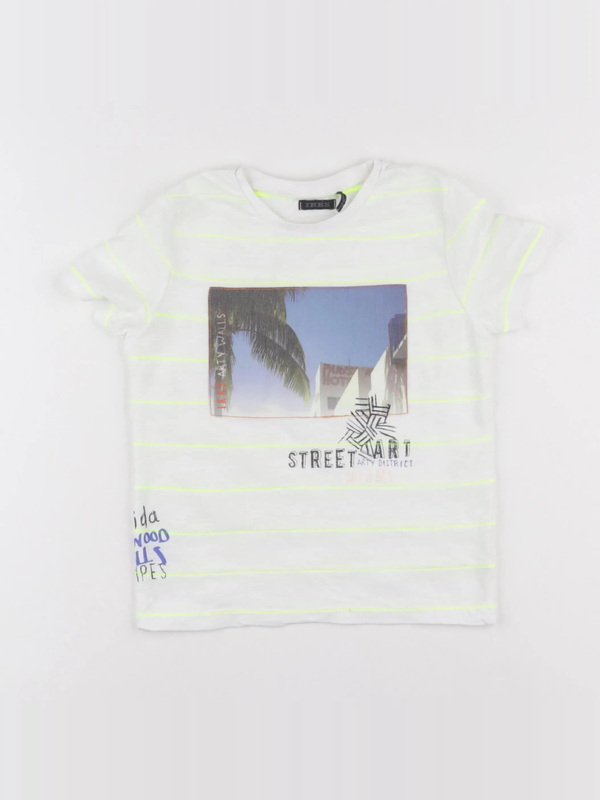 IKKS - tee-shirt jaune fluo - 3 ans