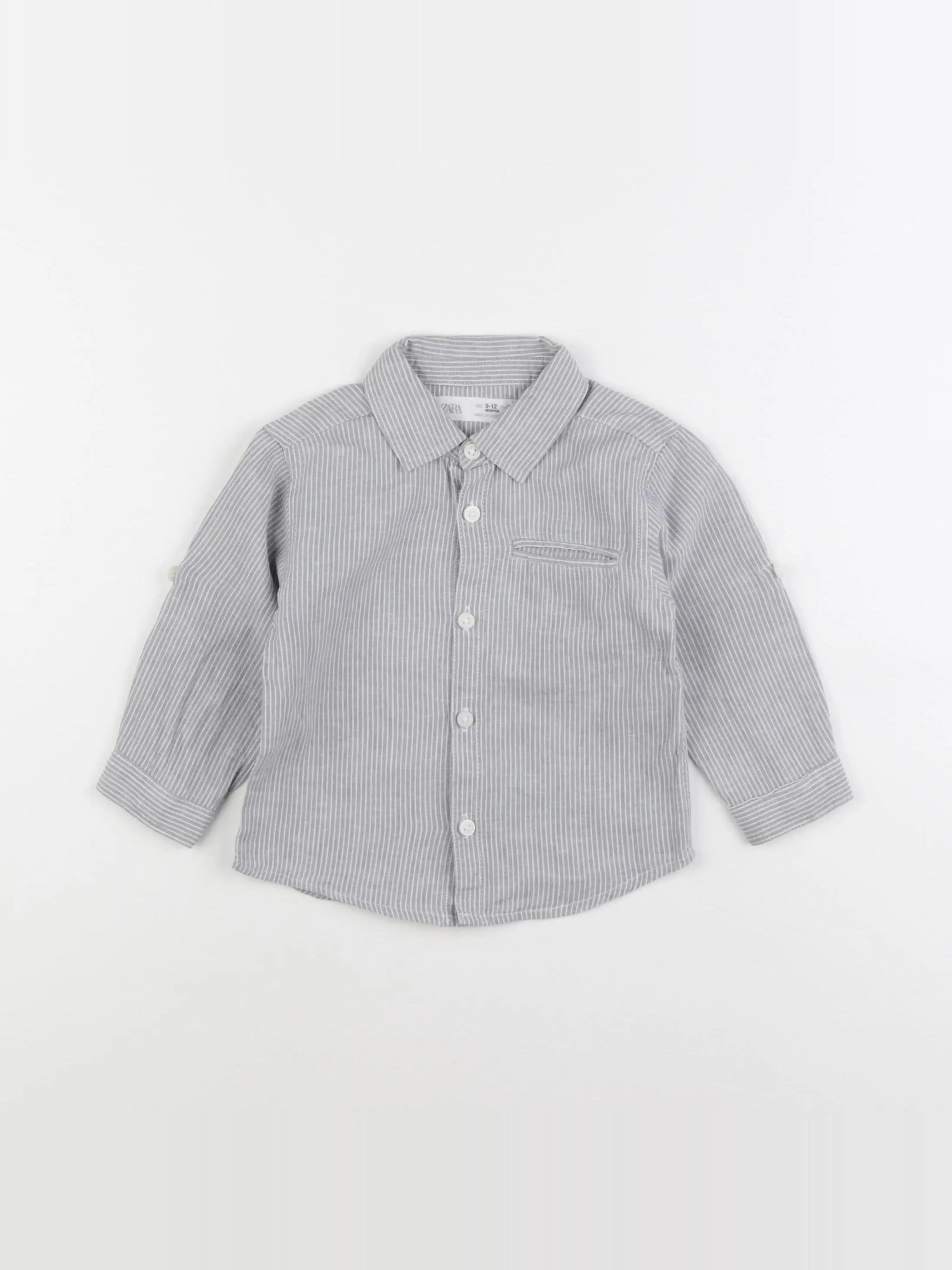 Zara - chemise gris - 9/12 mois
