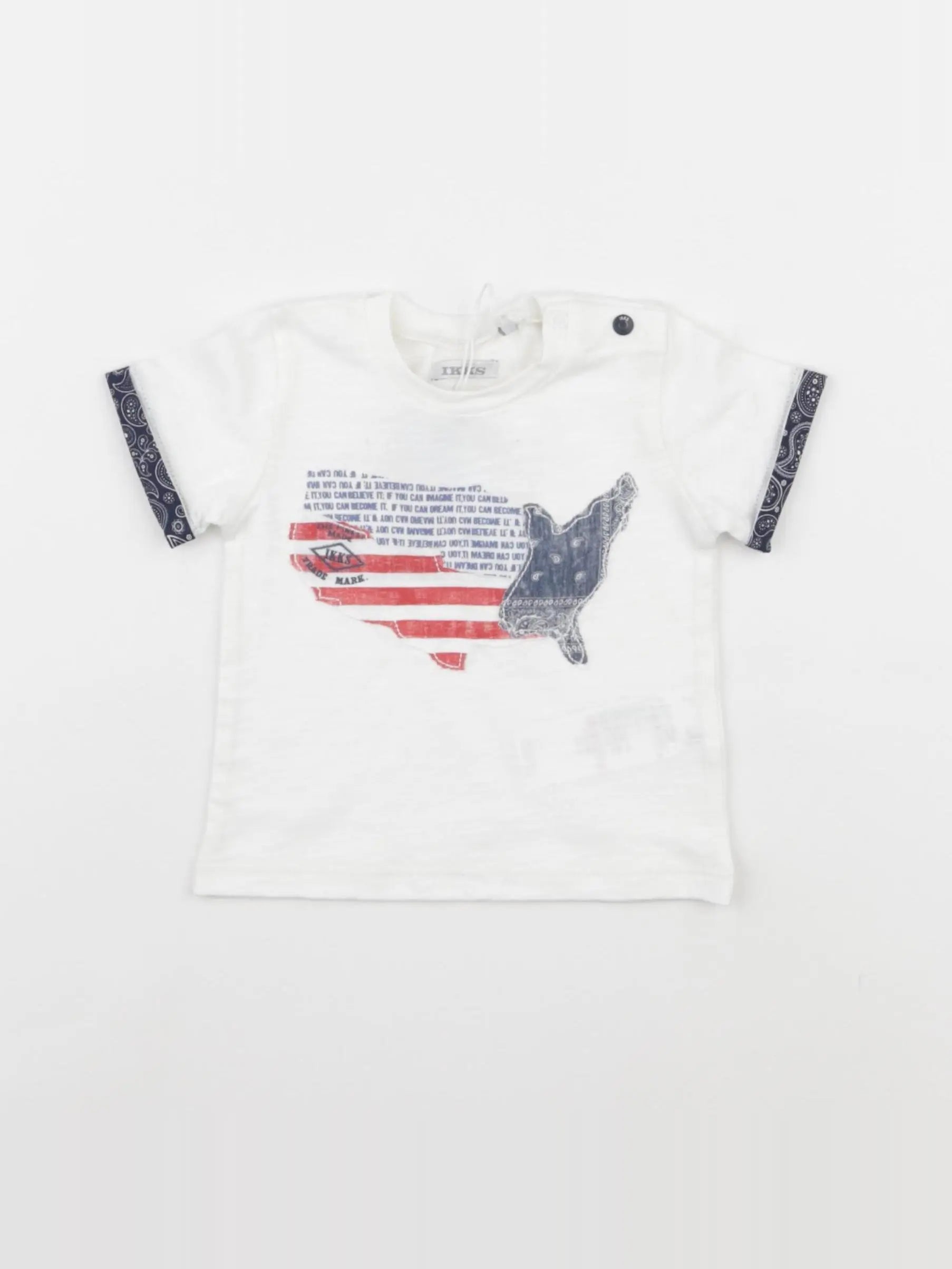 IKKS - tee-shirt blanc - 3 mois