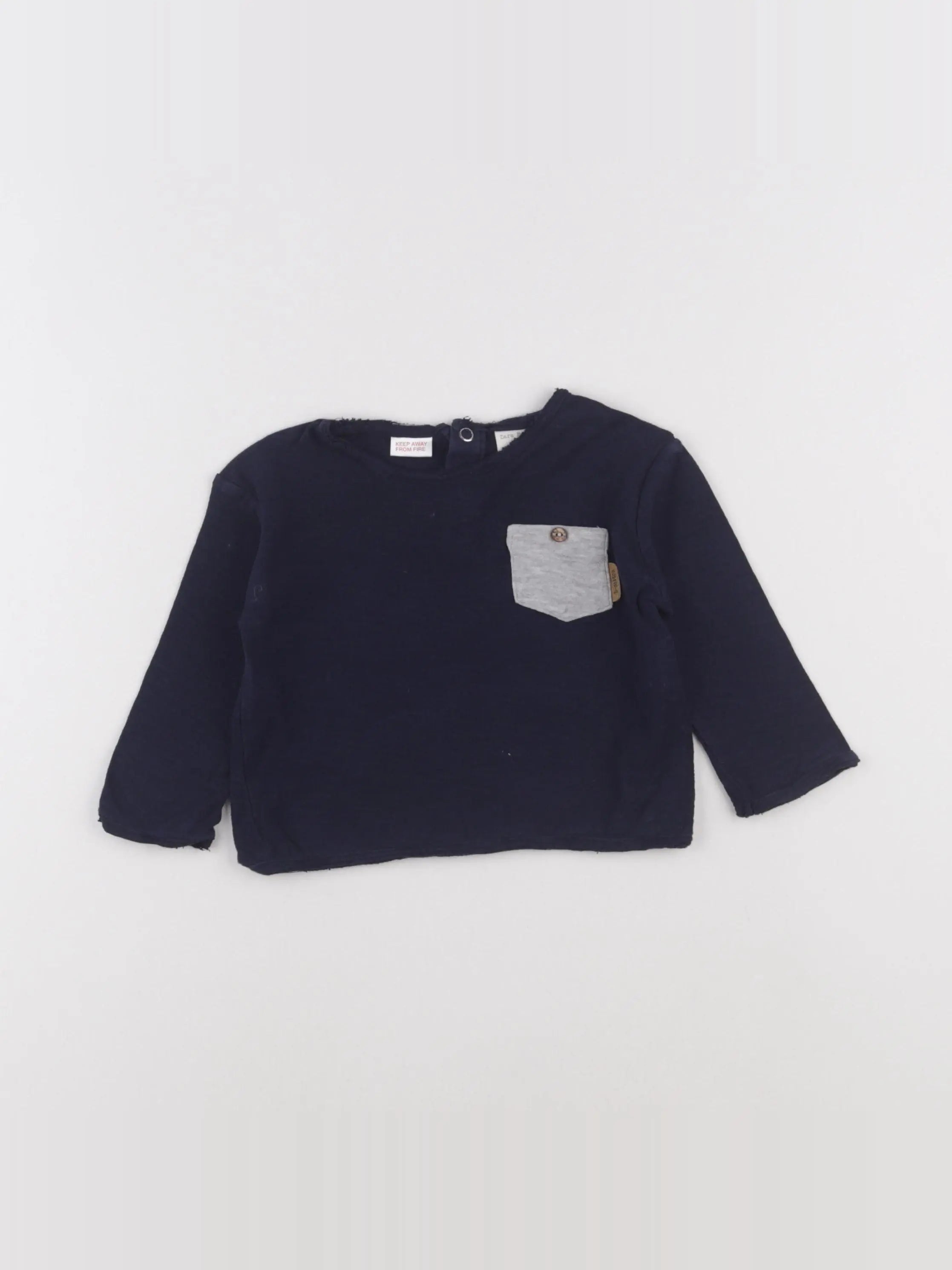 Zara - tee-shirt bleu - 3/6 mois