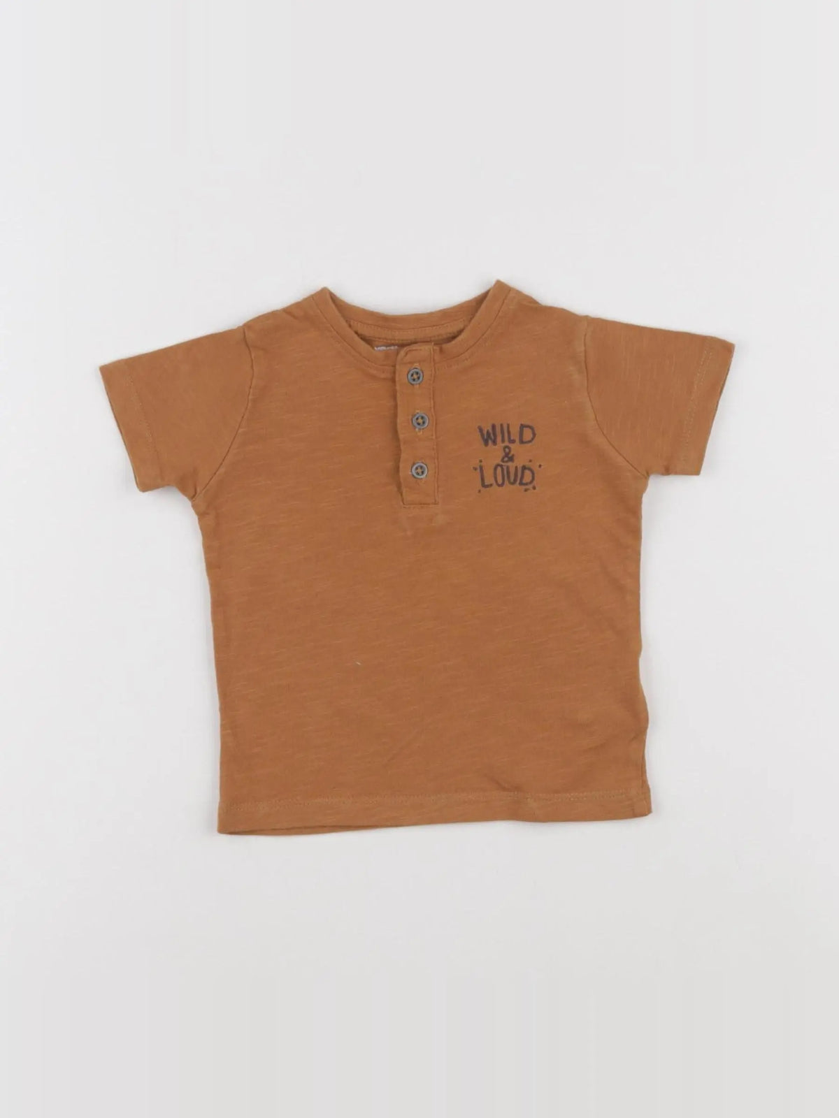 Vertbaudet - tee-shirt marron - 6 mois