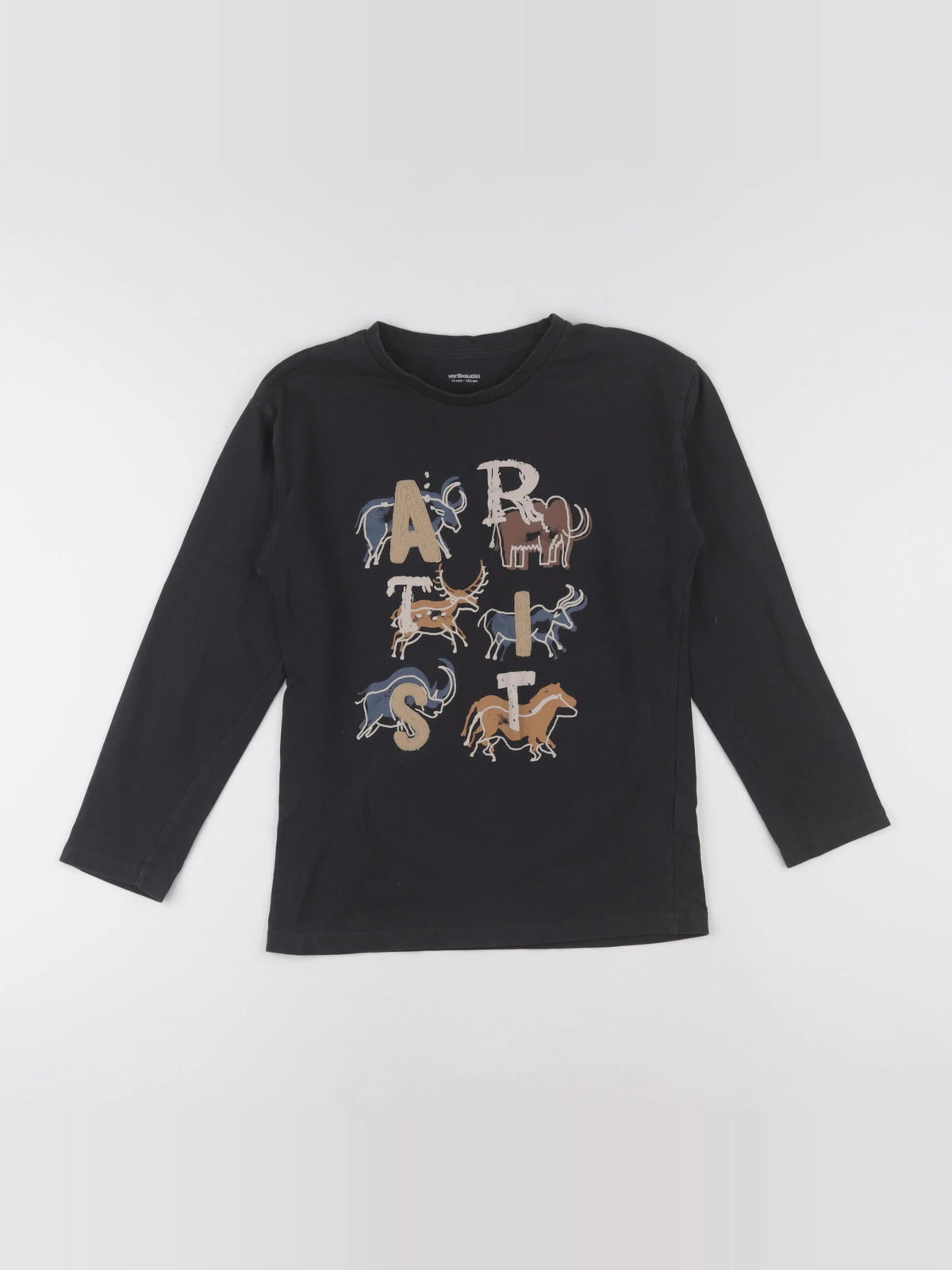 Vertbaudet - tee-shirt gris - 12 ans