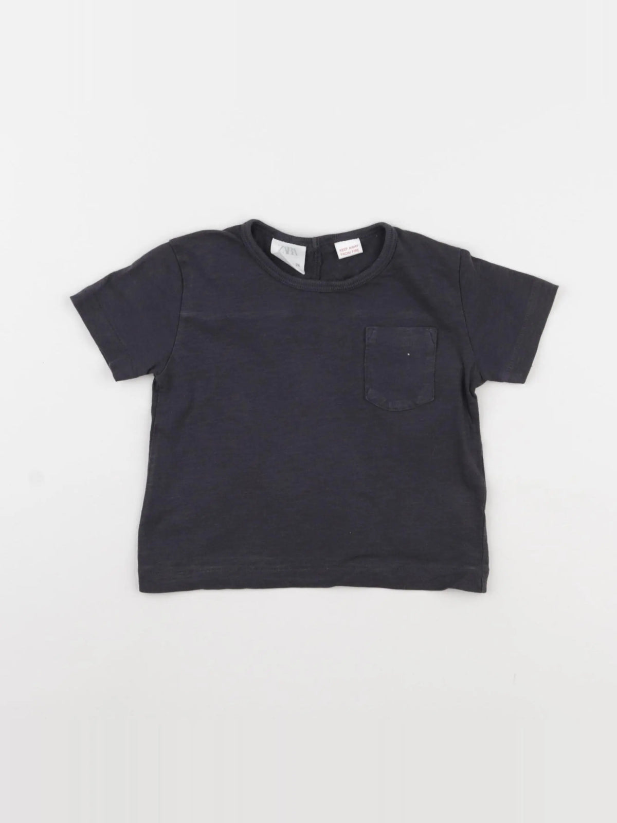 Zara - tee-shirt gris - 6/9 mois