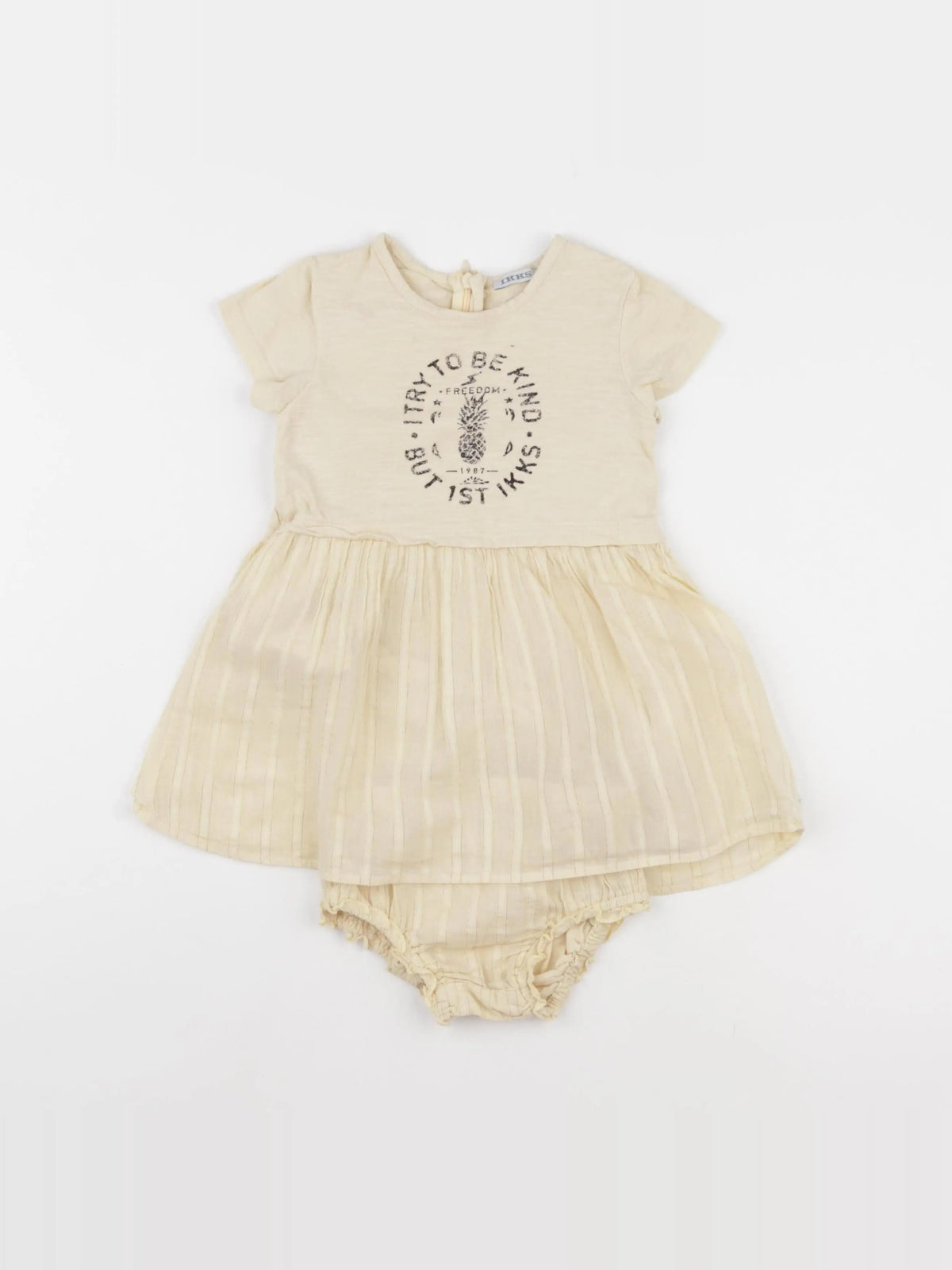IKKS - robe jaune, or - 18 mois