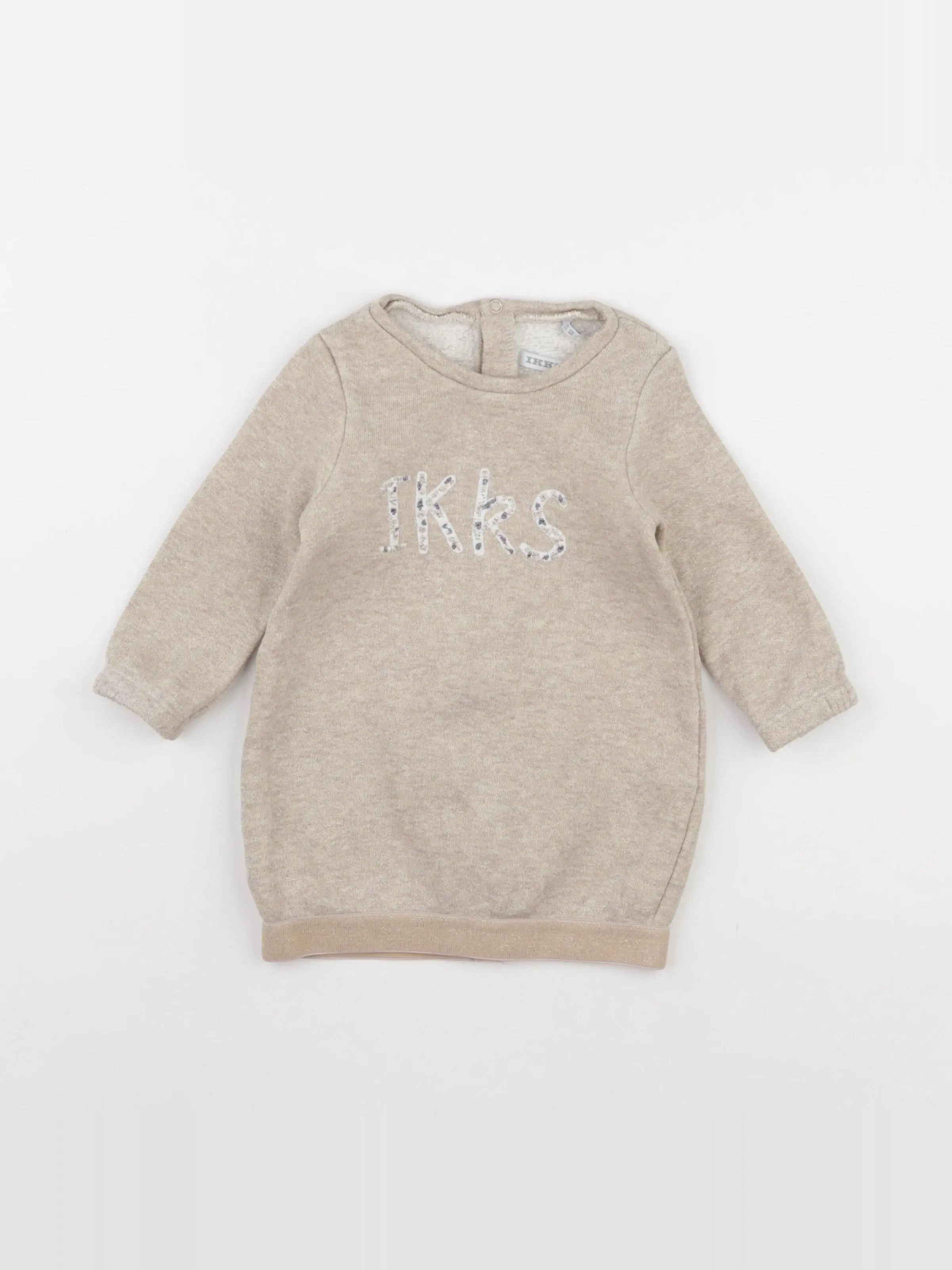 IKKS - robe marron, or - 18 mois