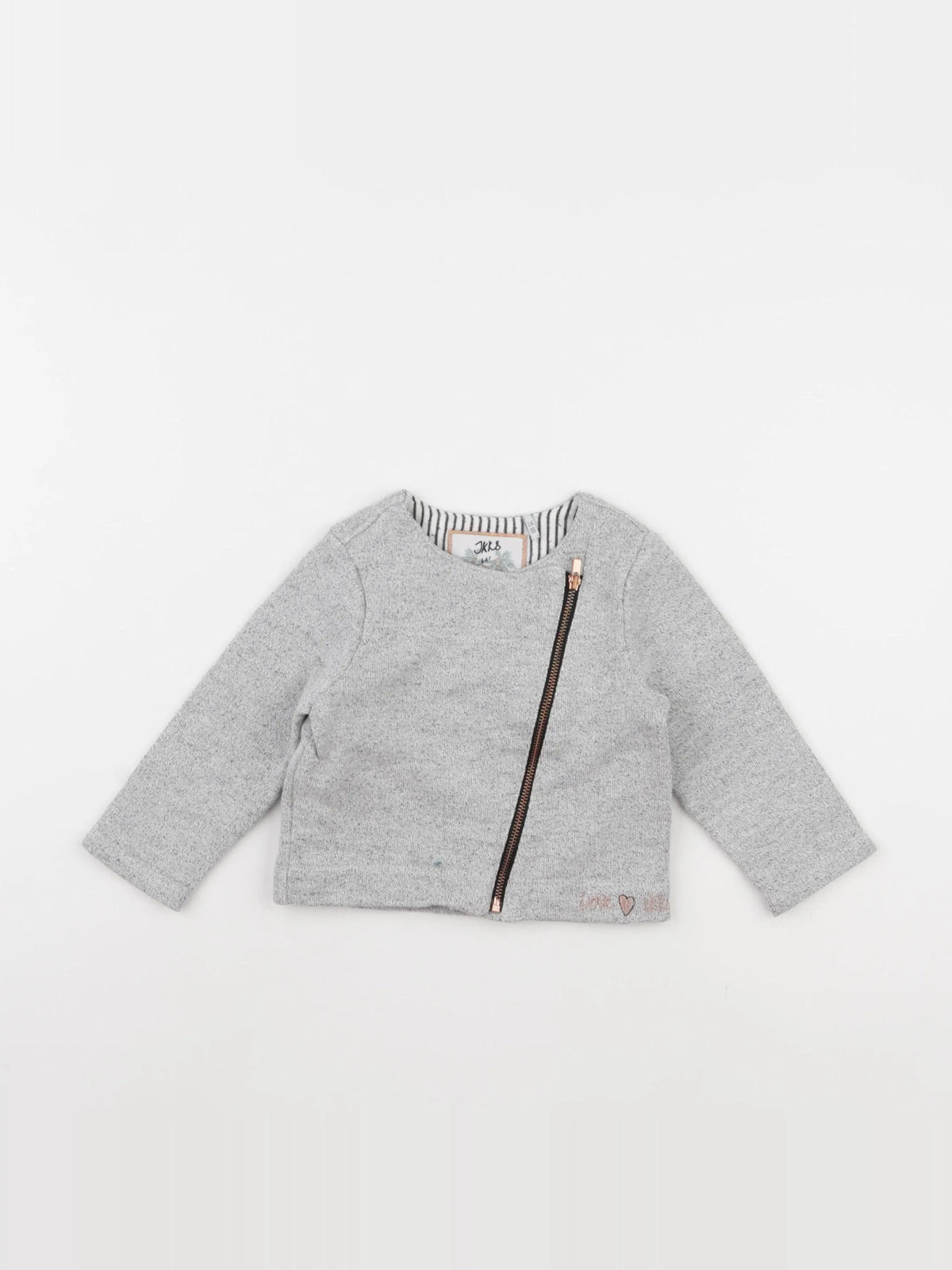IKKS - veste imprimé au dos gris - 2 ans