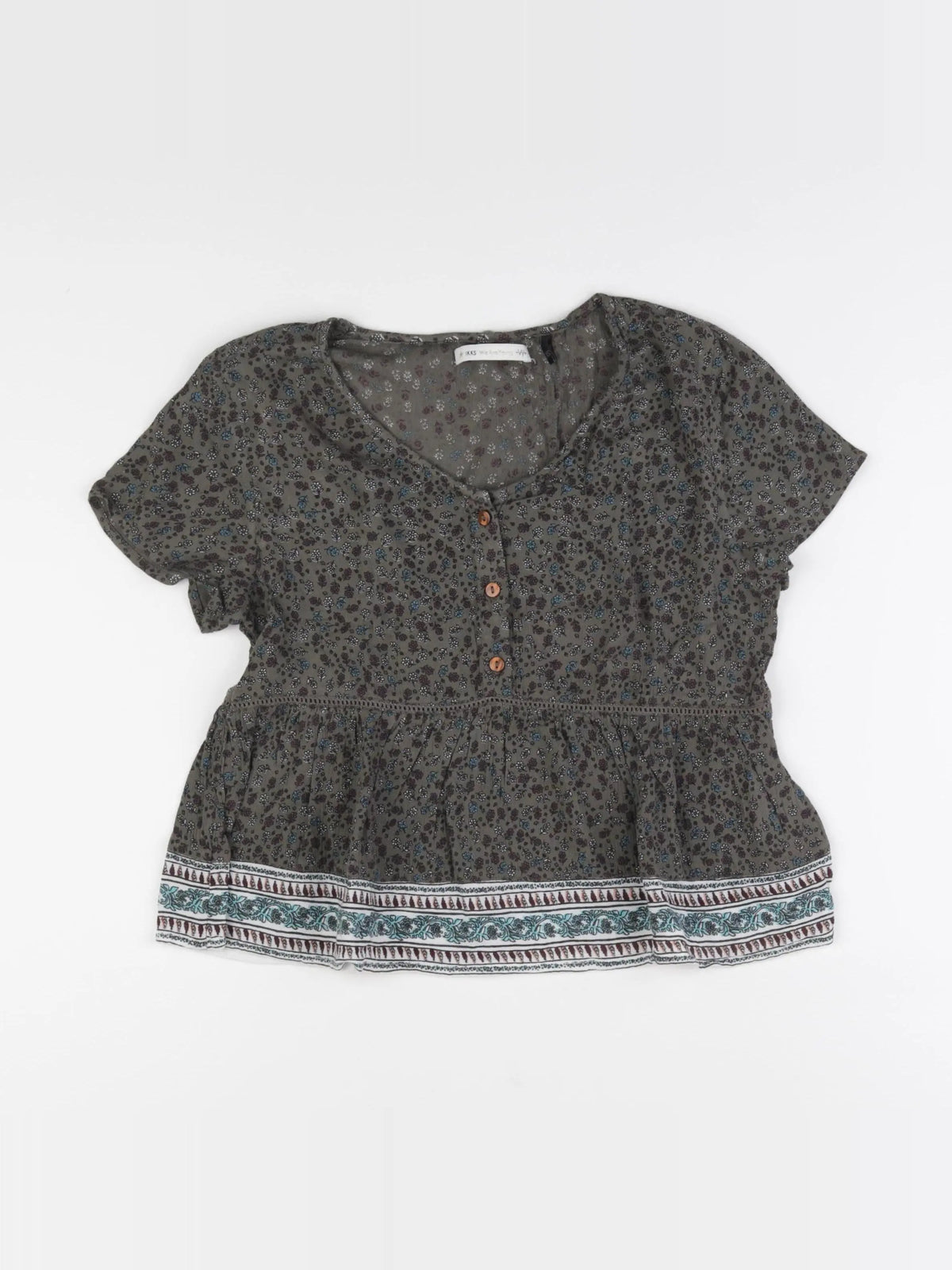 IKKS - blouse vert - 12 ans