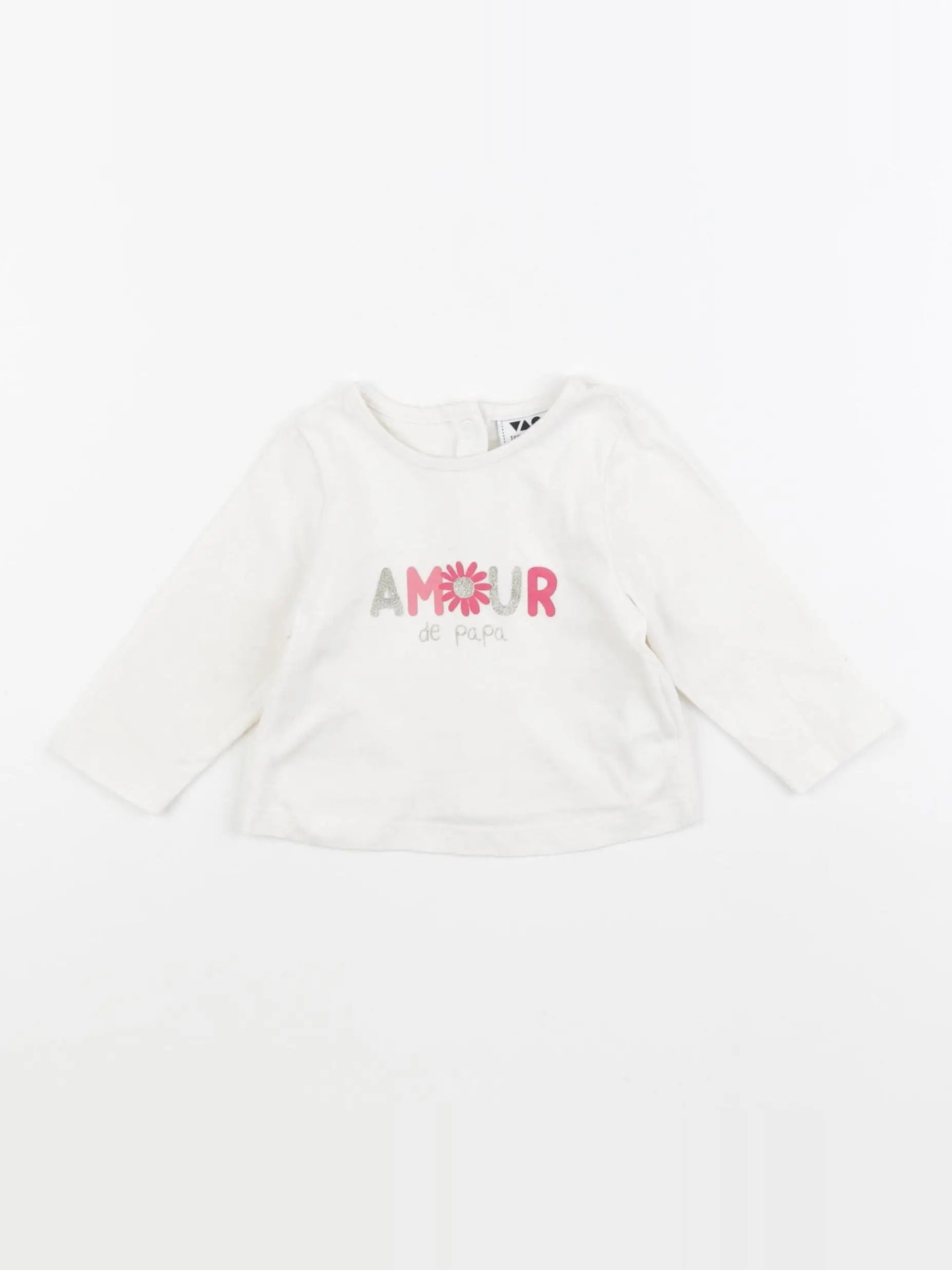 Tape à l'oeil - tee-shirt blanc - 3 mois