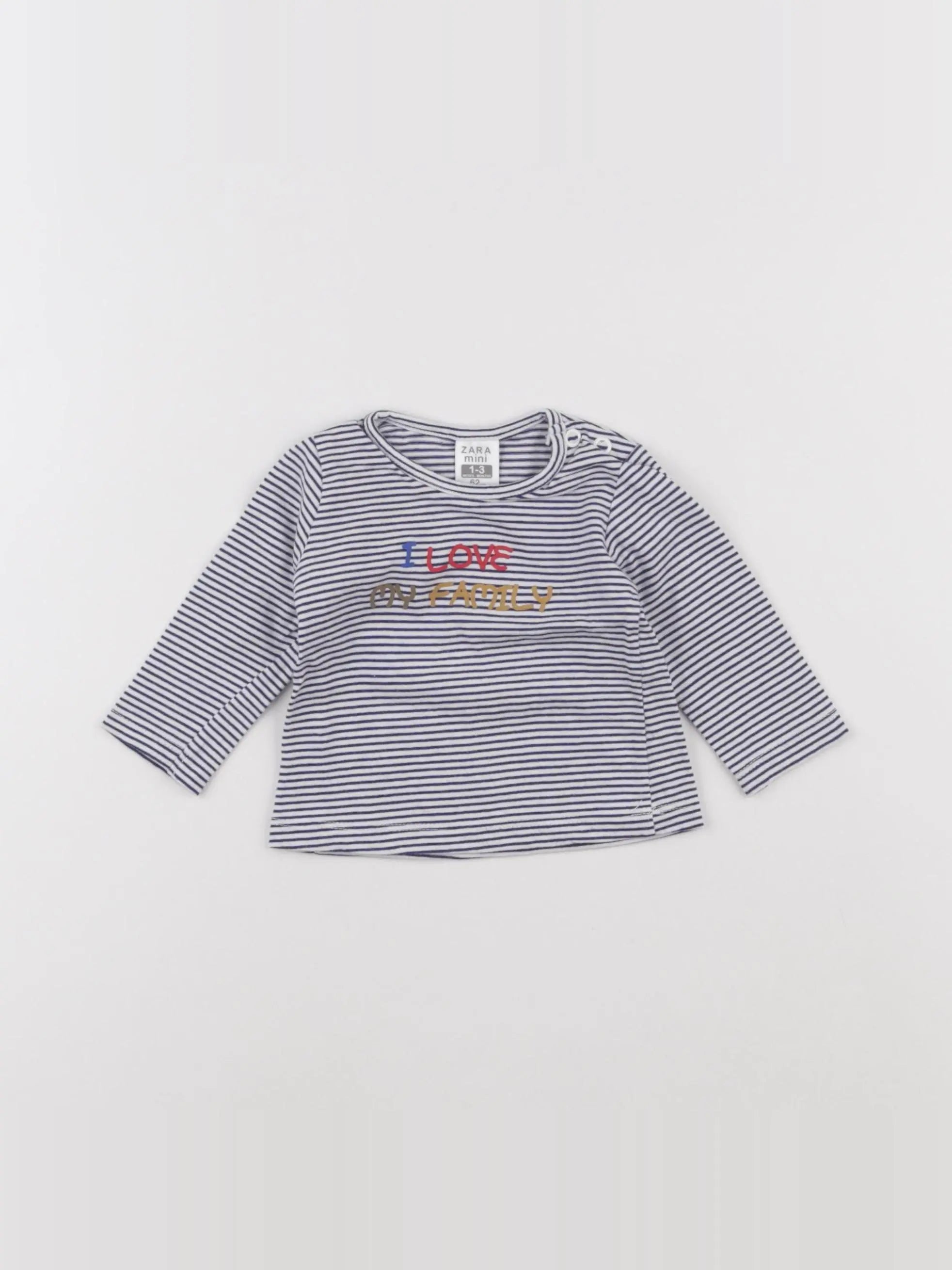 Zara - tee-shirt bleu - 1/3 mois