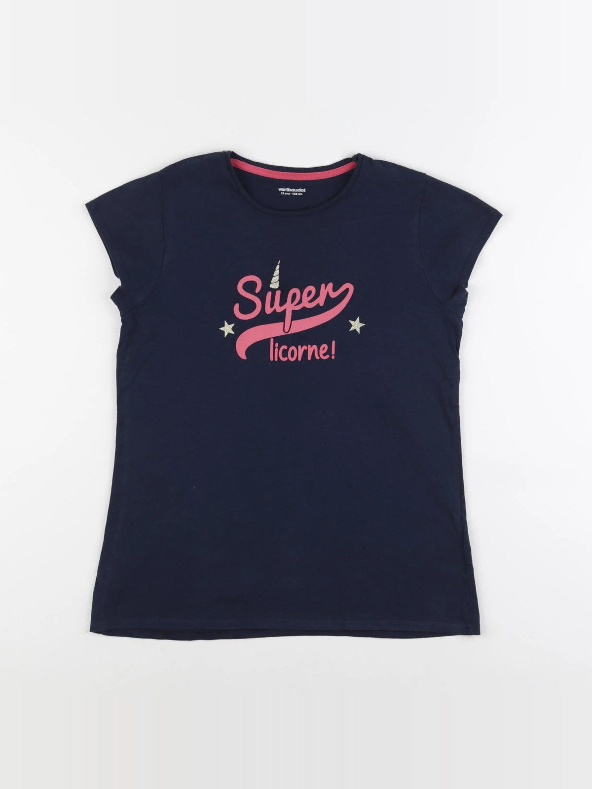 Vertbaudet - tee-shirt bleu - 12 ans