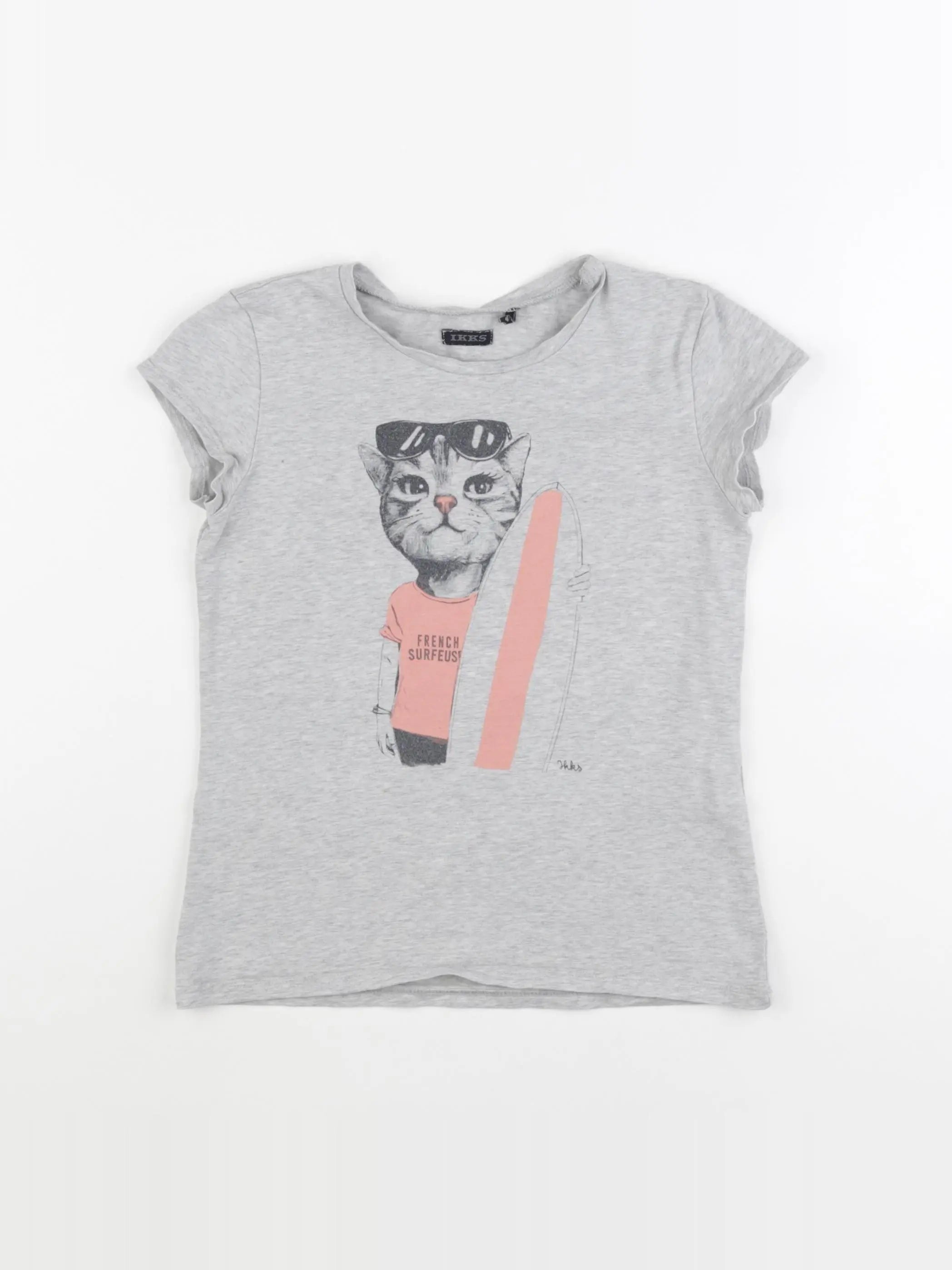 IKKS - tee-shirt gris - 10 ans