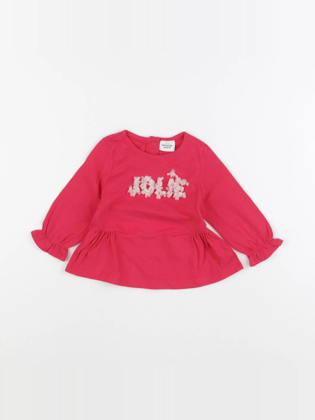 Tape à l'oeil - tee-shirt rose - 6 mois