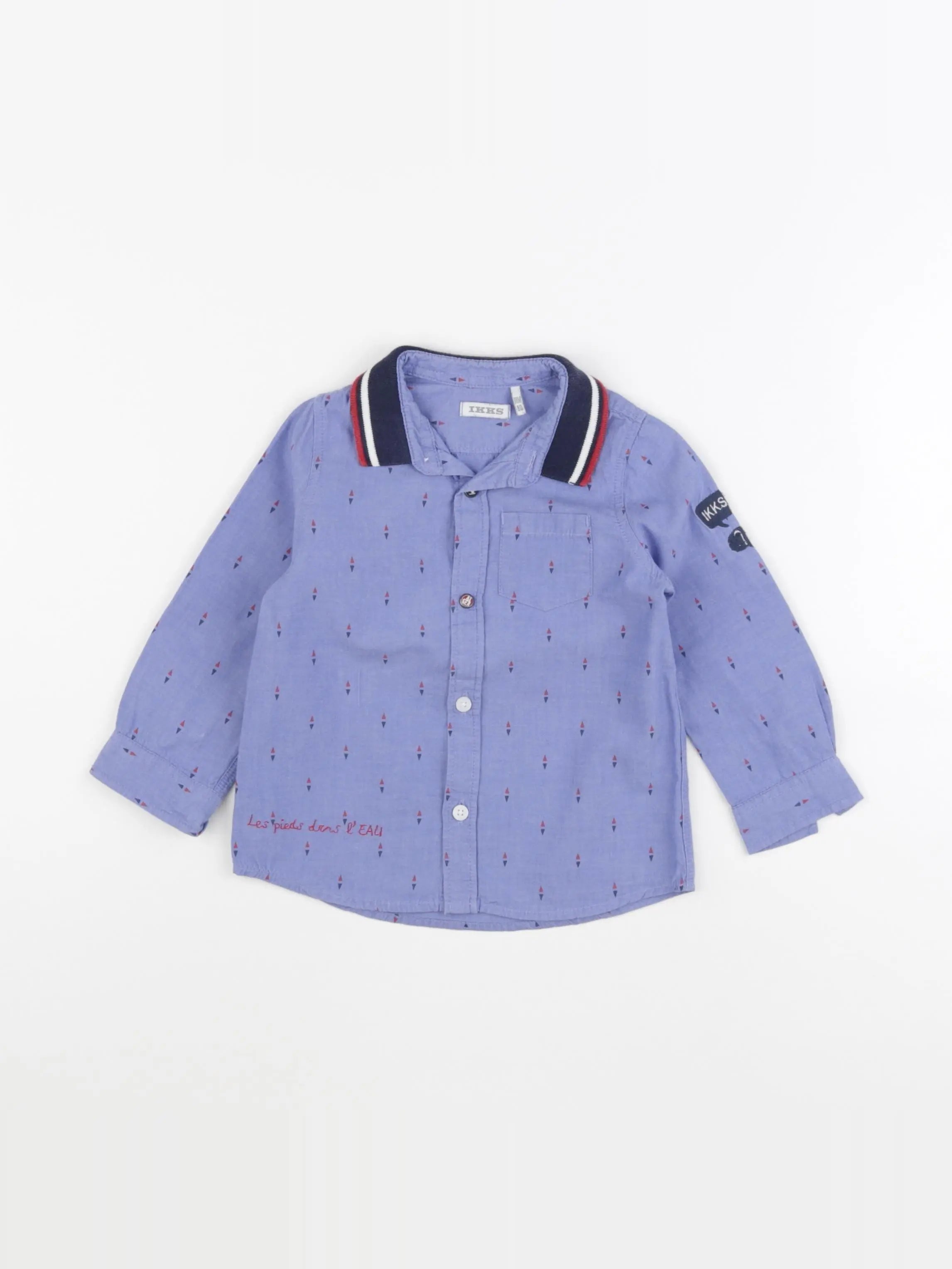 IKKS - chemise bleu - 18 mois