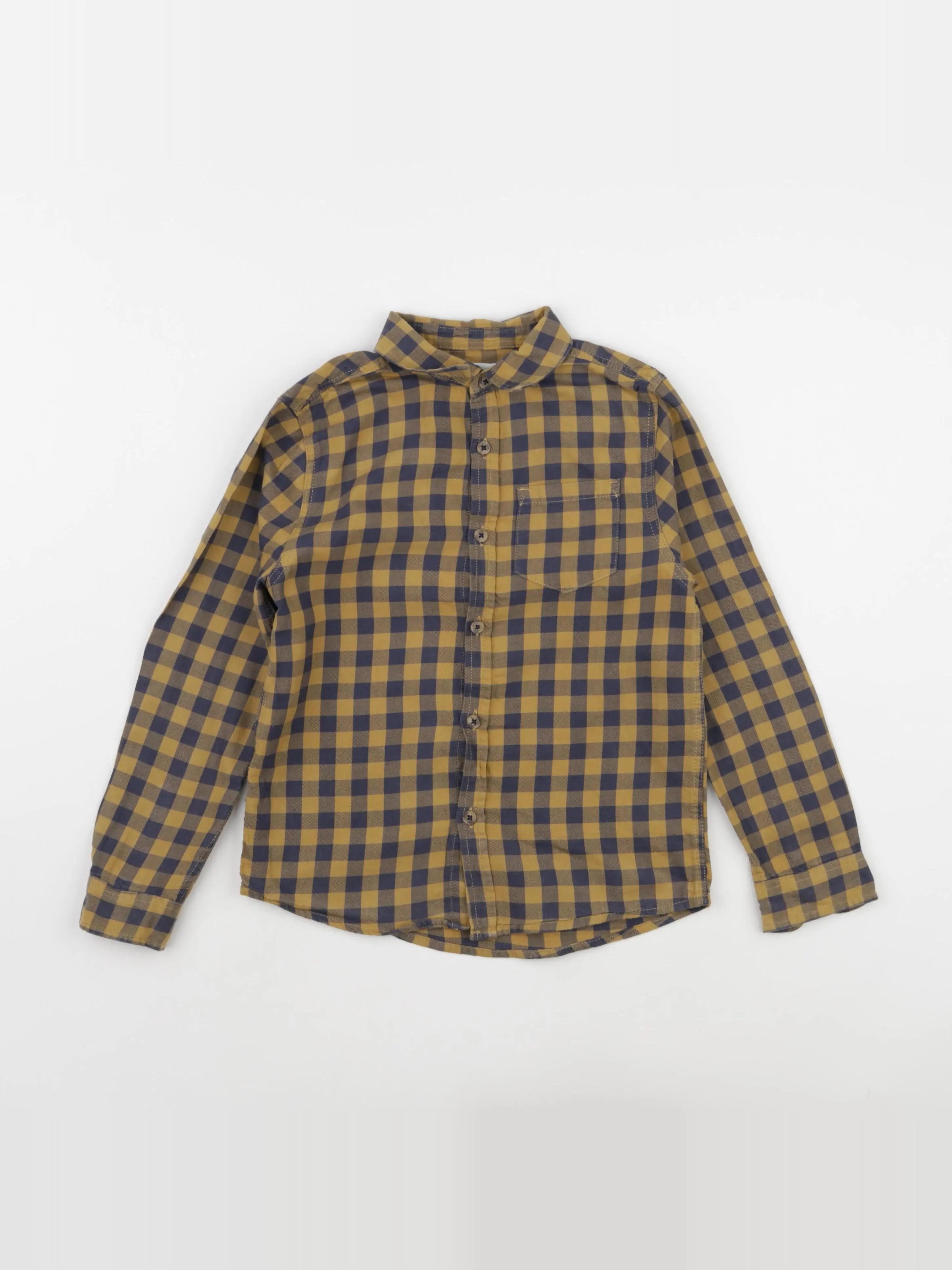 Mango - chemise jaune, bleu - 7 ans