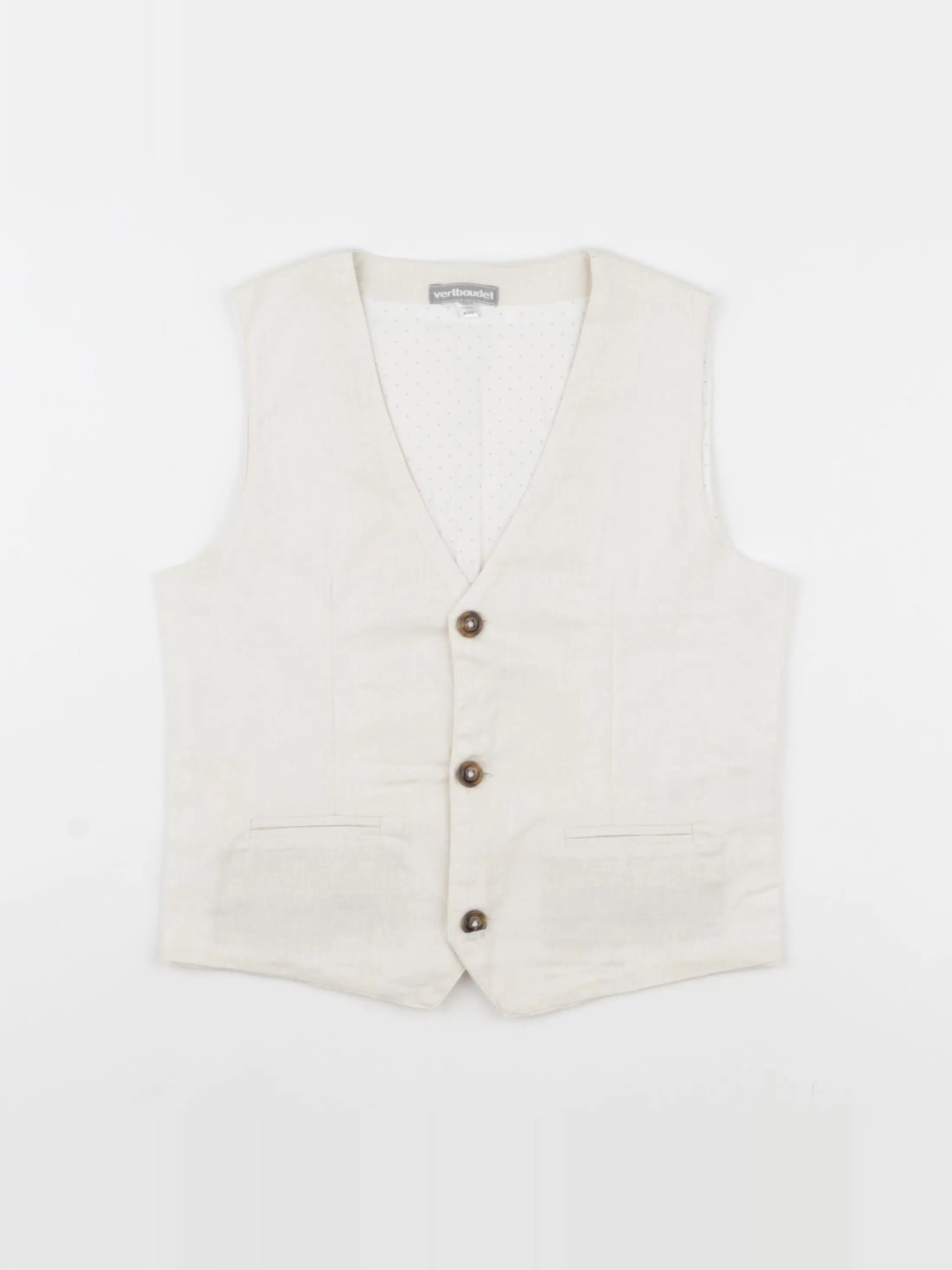 Vertbaudet - gilet blanc - 8 ans
