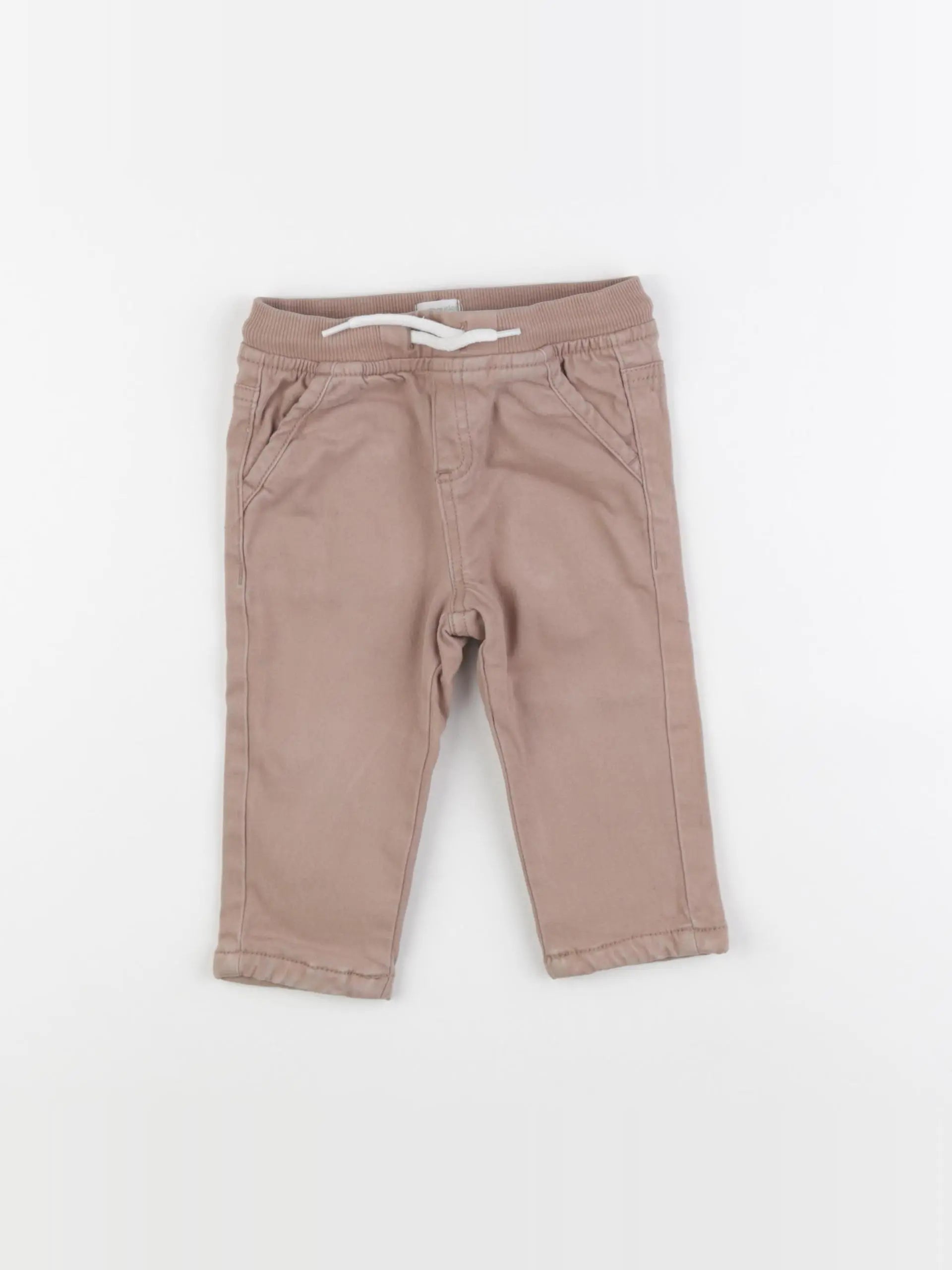 Vertbaudet - pantalon beige - 12 mois