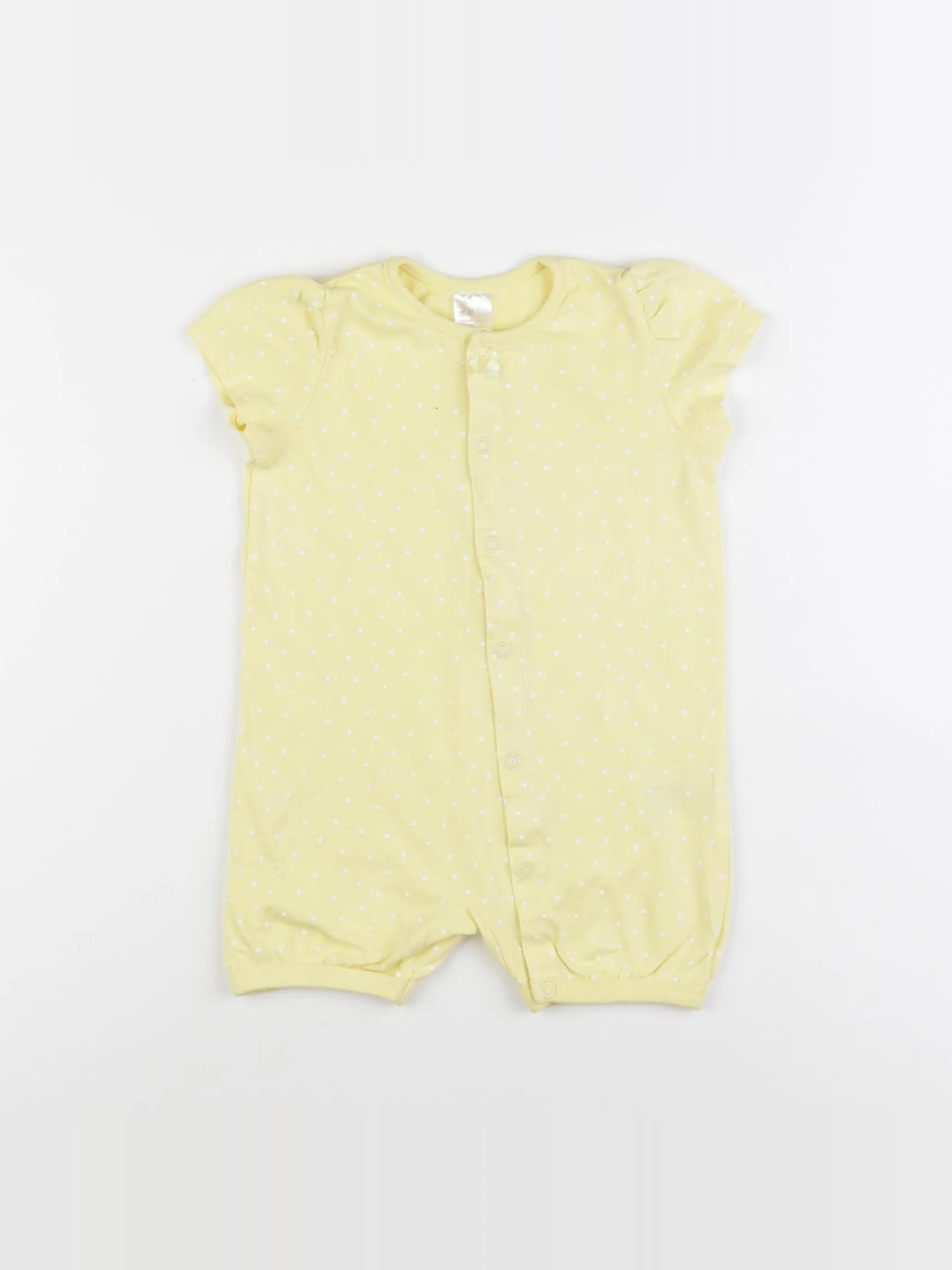 H&M - pyjama coton jaune - 3/6 mois