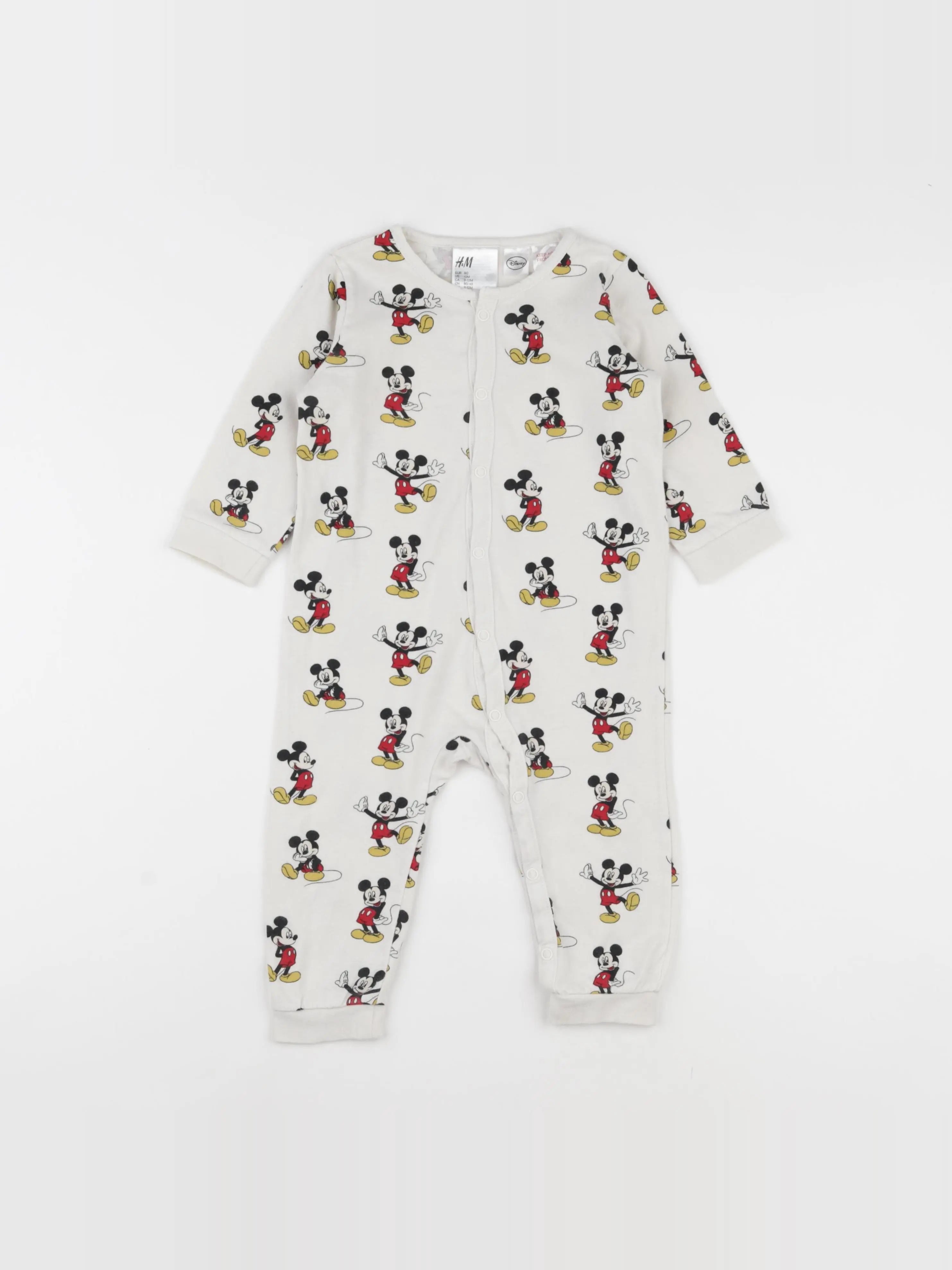 H&M - pyjama coton beige - 9/12 mois