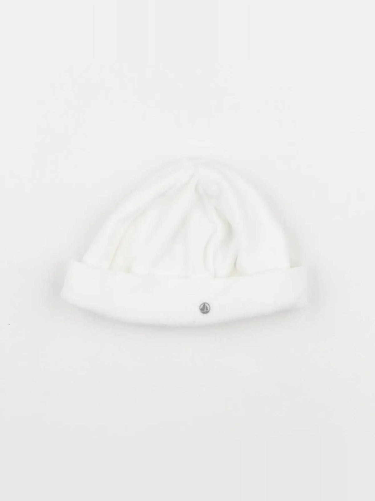 Petit Bateau - bonnet blanc (état neuf) - 12 mois