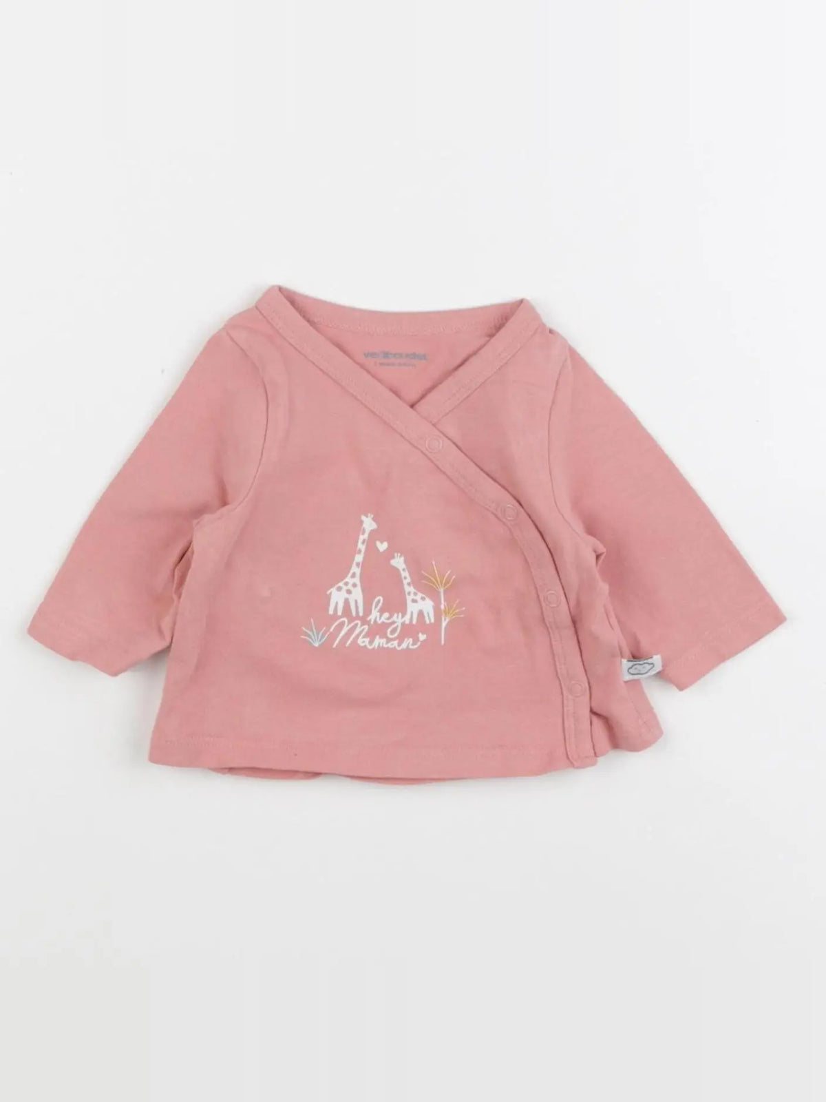 Vertbaudet - tee-shirt rose - 1 mois