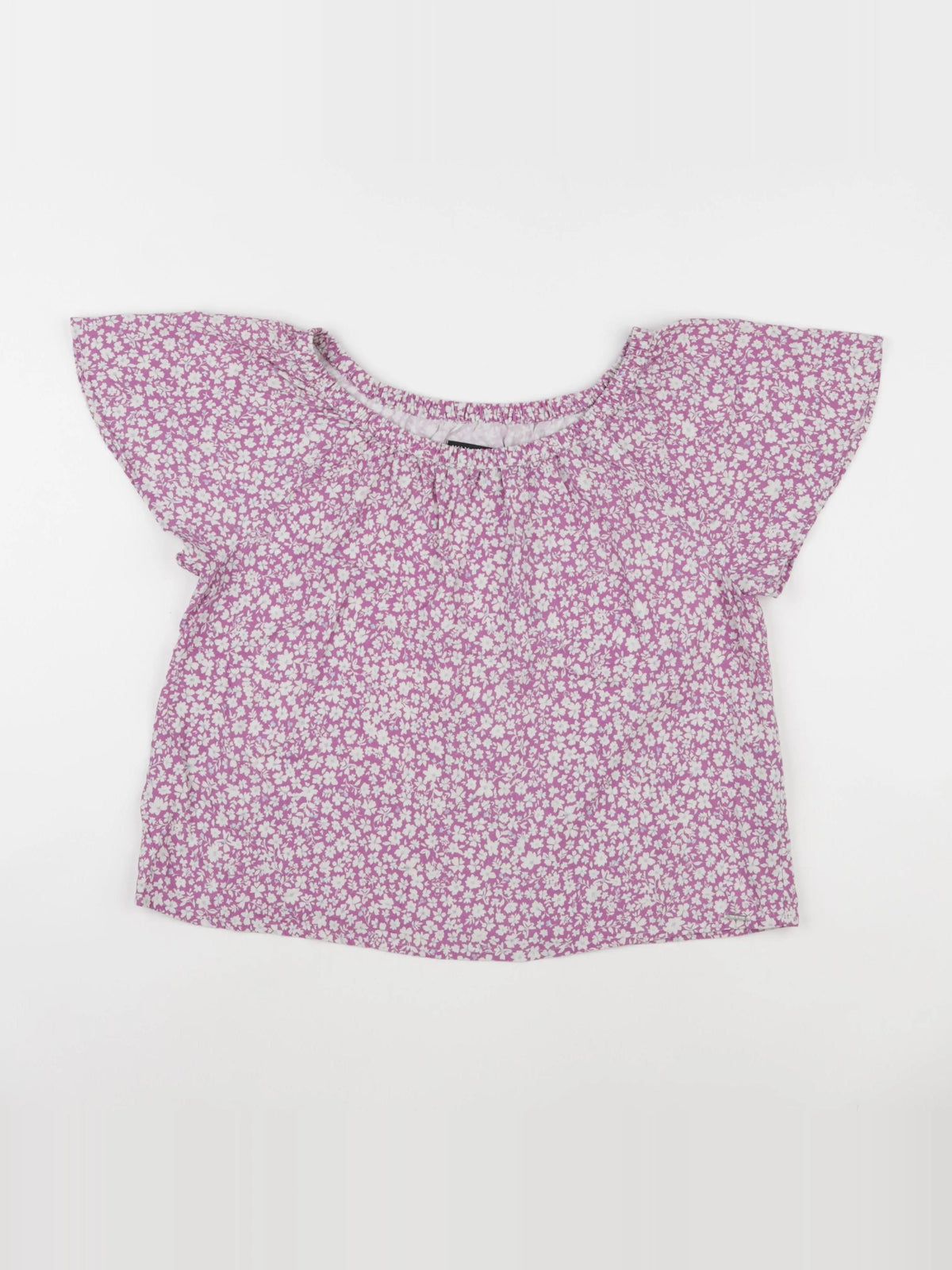 IKKS - blouse violet, blanc - 12 ans