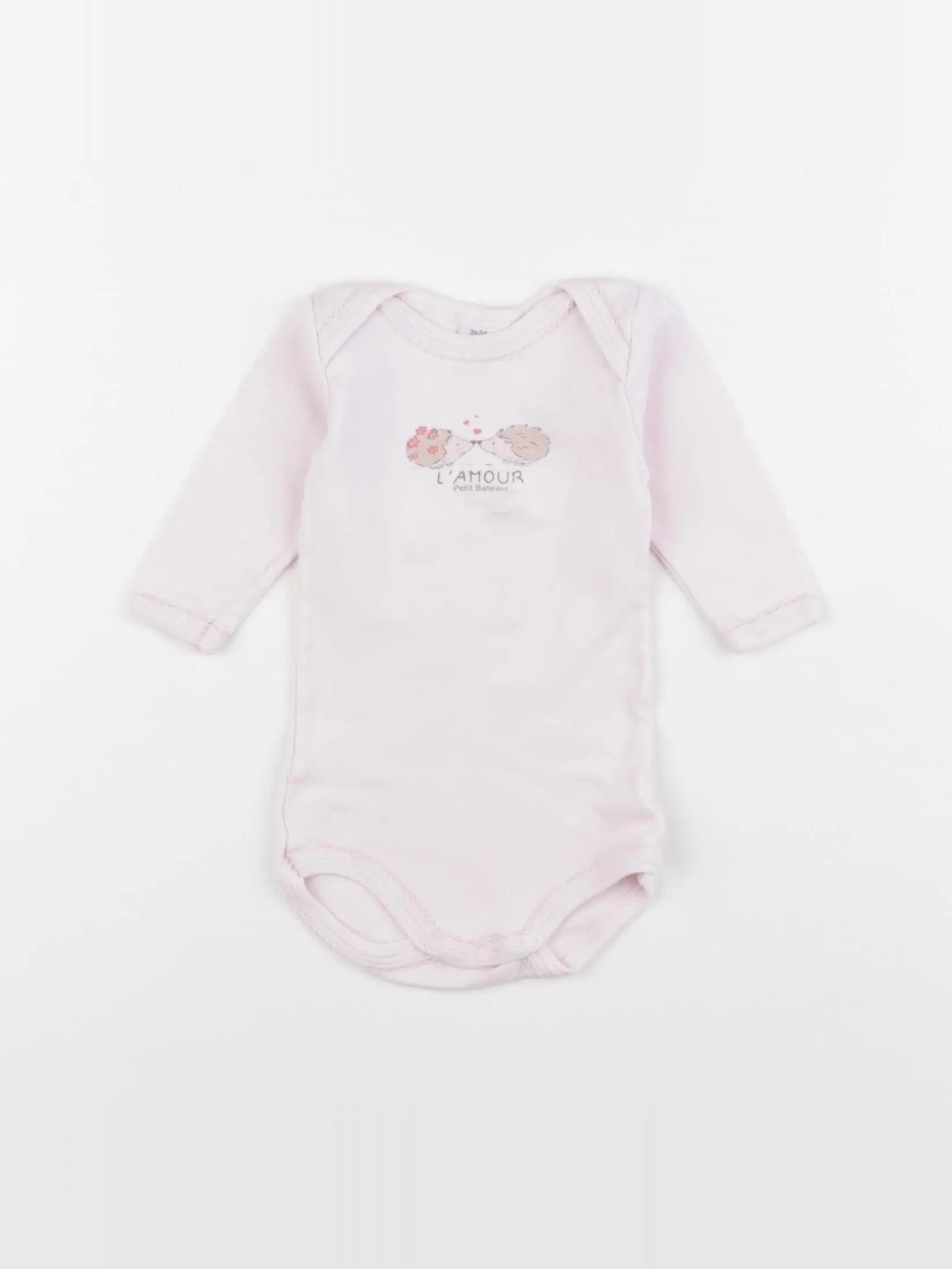 Petit Bateau - body rose - 3 mois