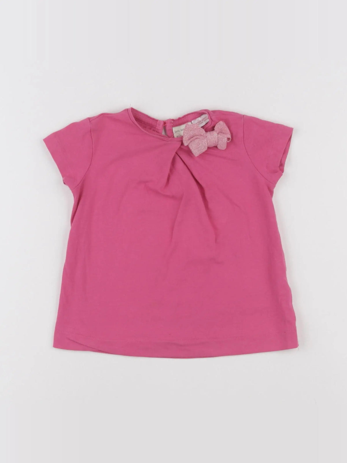 Zara - tee-shirt rose - 6/12 mois