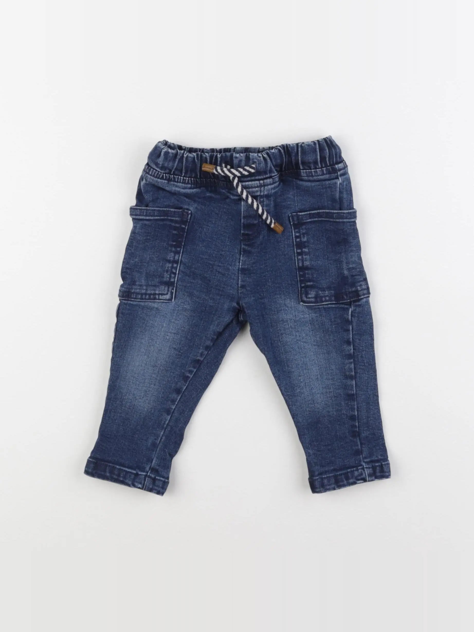 Vertbaudet - jegging bleu - 9 mois