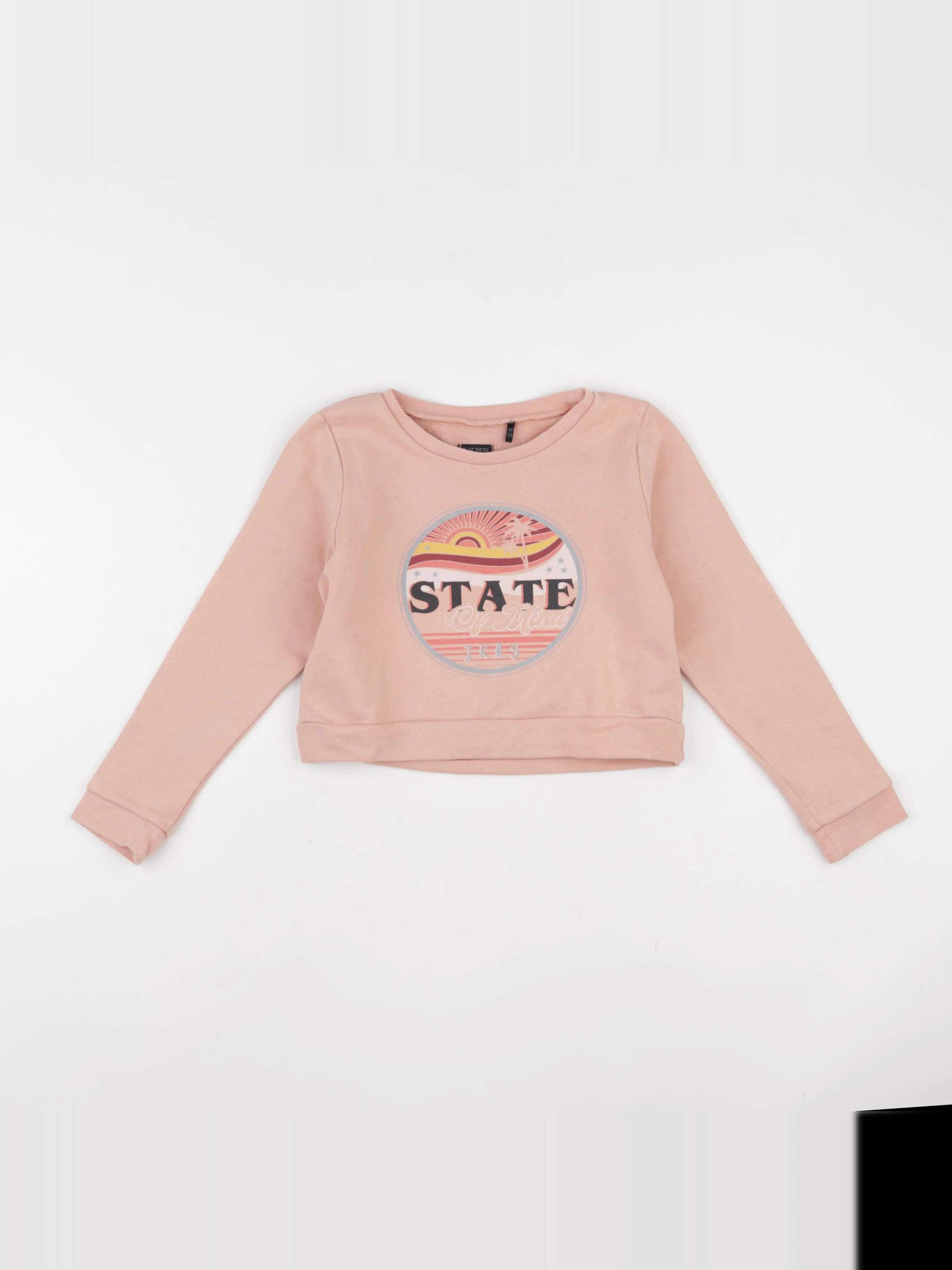 IKKS - sweat rose - 8 ans