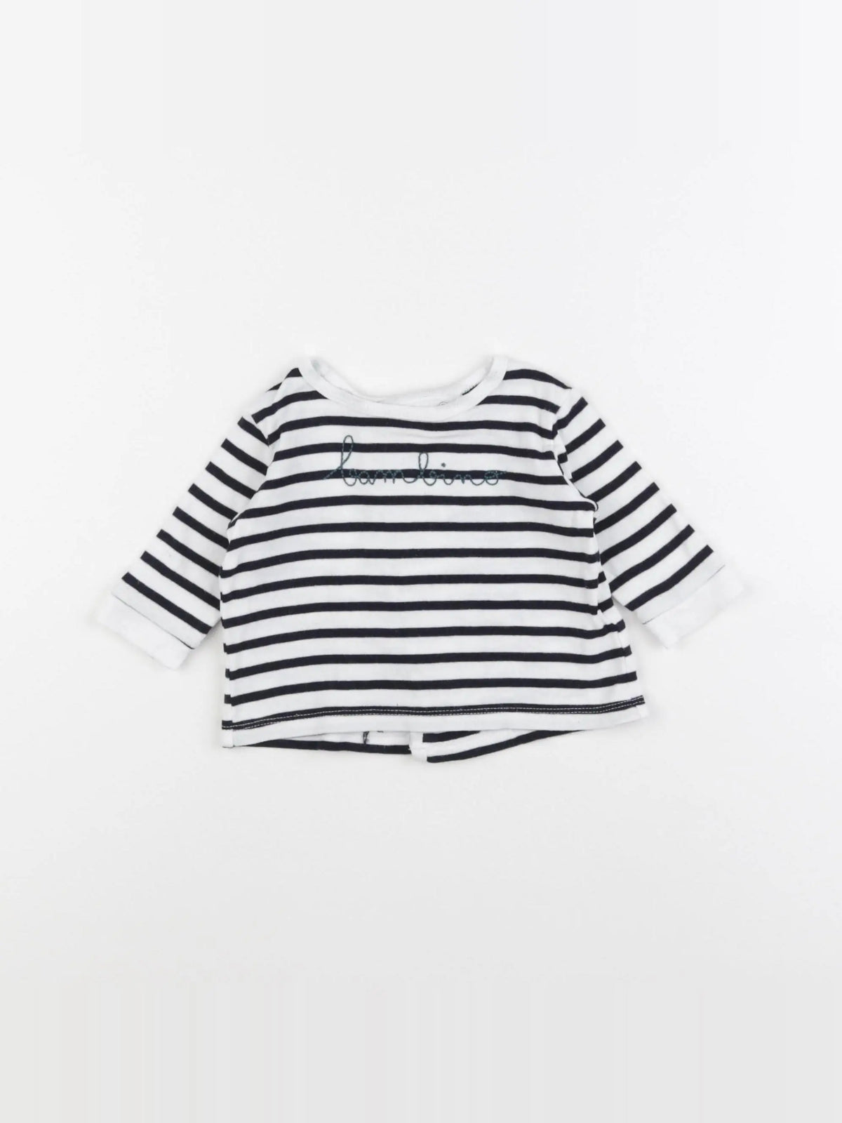 Boutchou - tee-shirt bleu, blanc - 3 mois