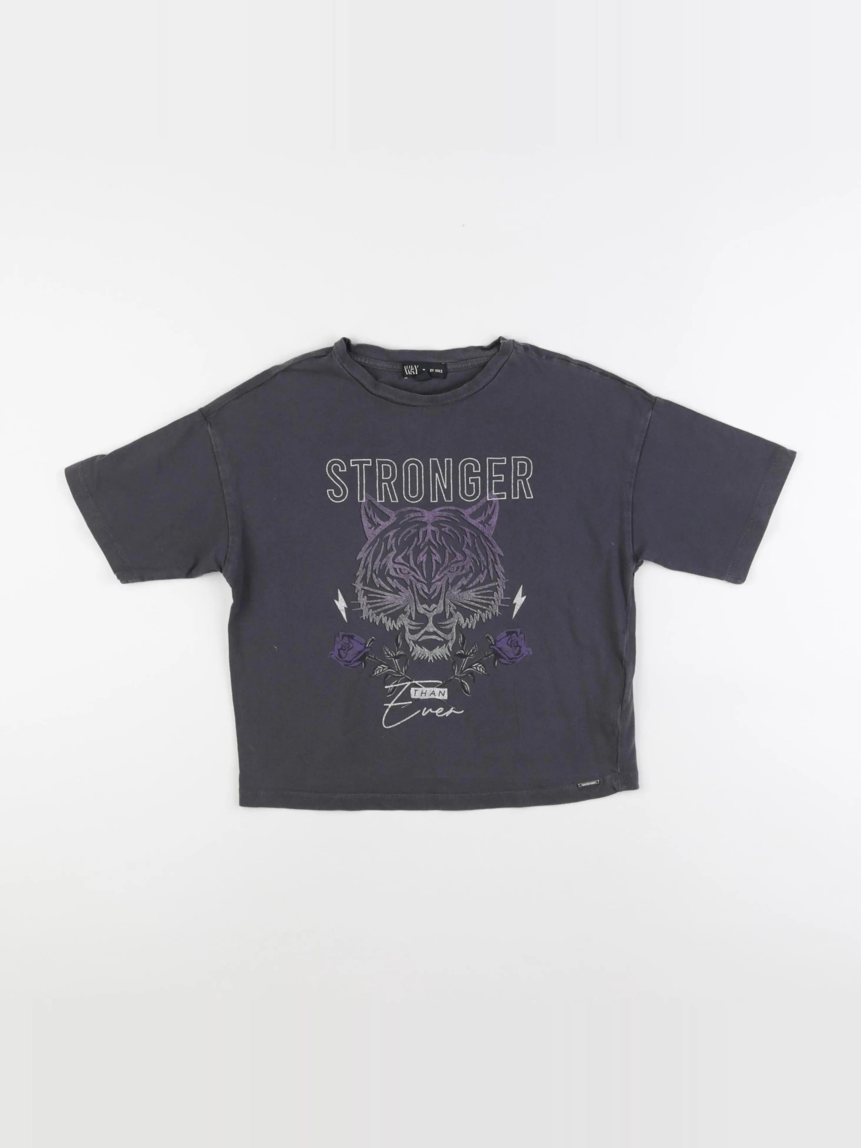 IKKS - tee-shirt gris - 10 ans