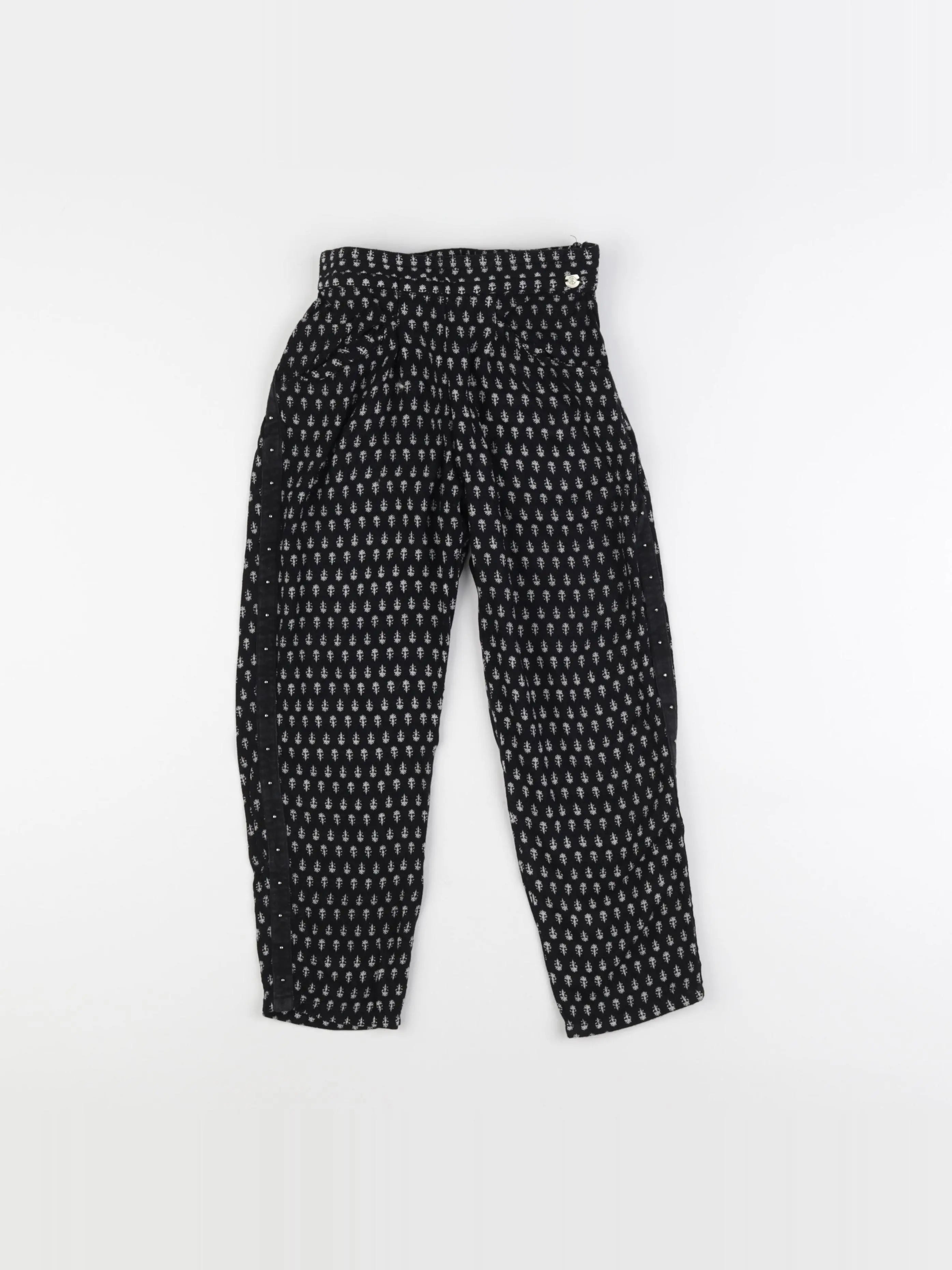 IKKS - pantalon noir, blanc - 8 ans