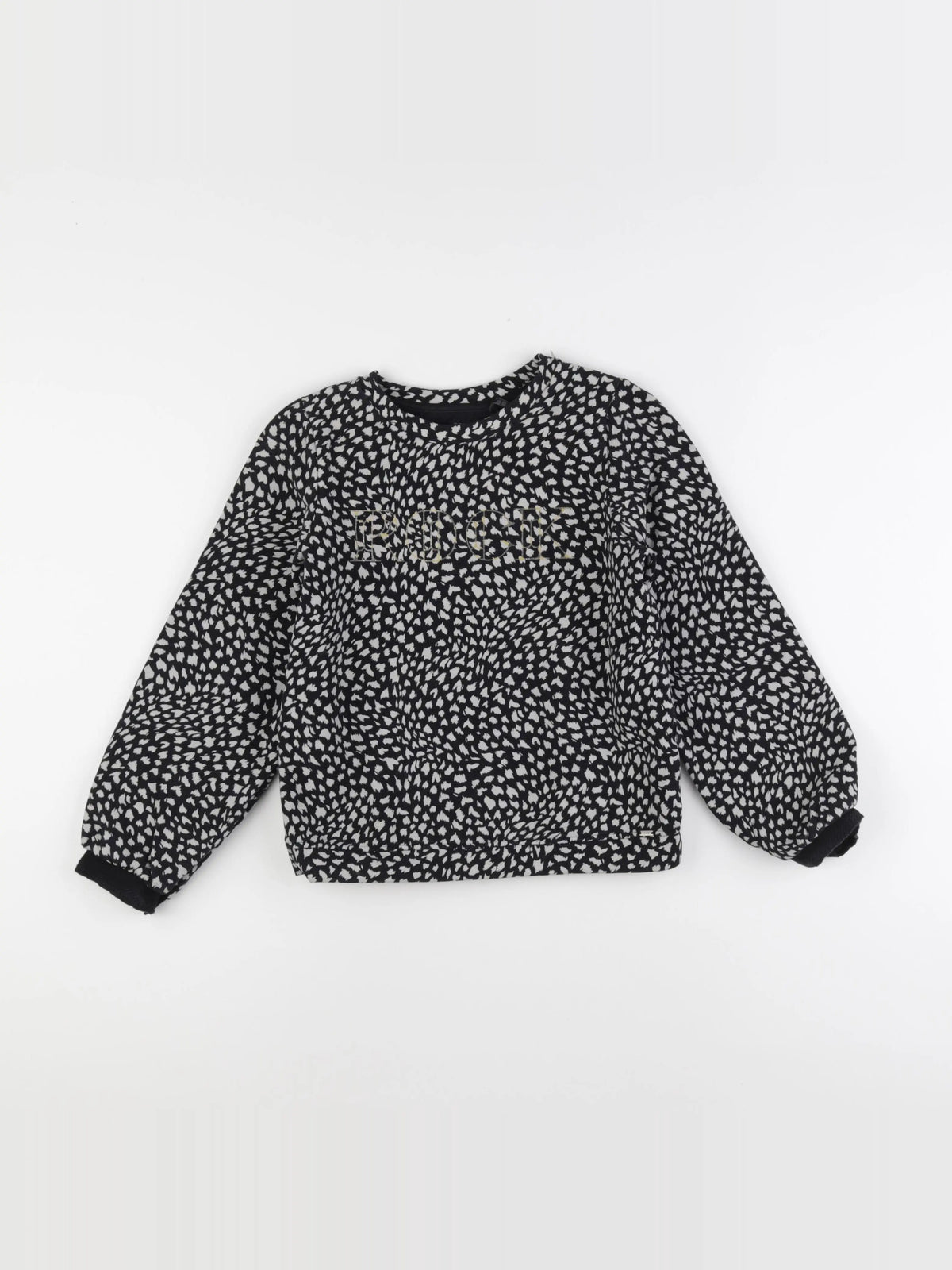 IKKS - sweat beige, noir - 10 ans