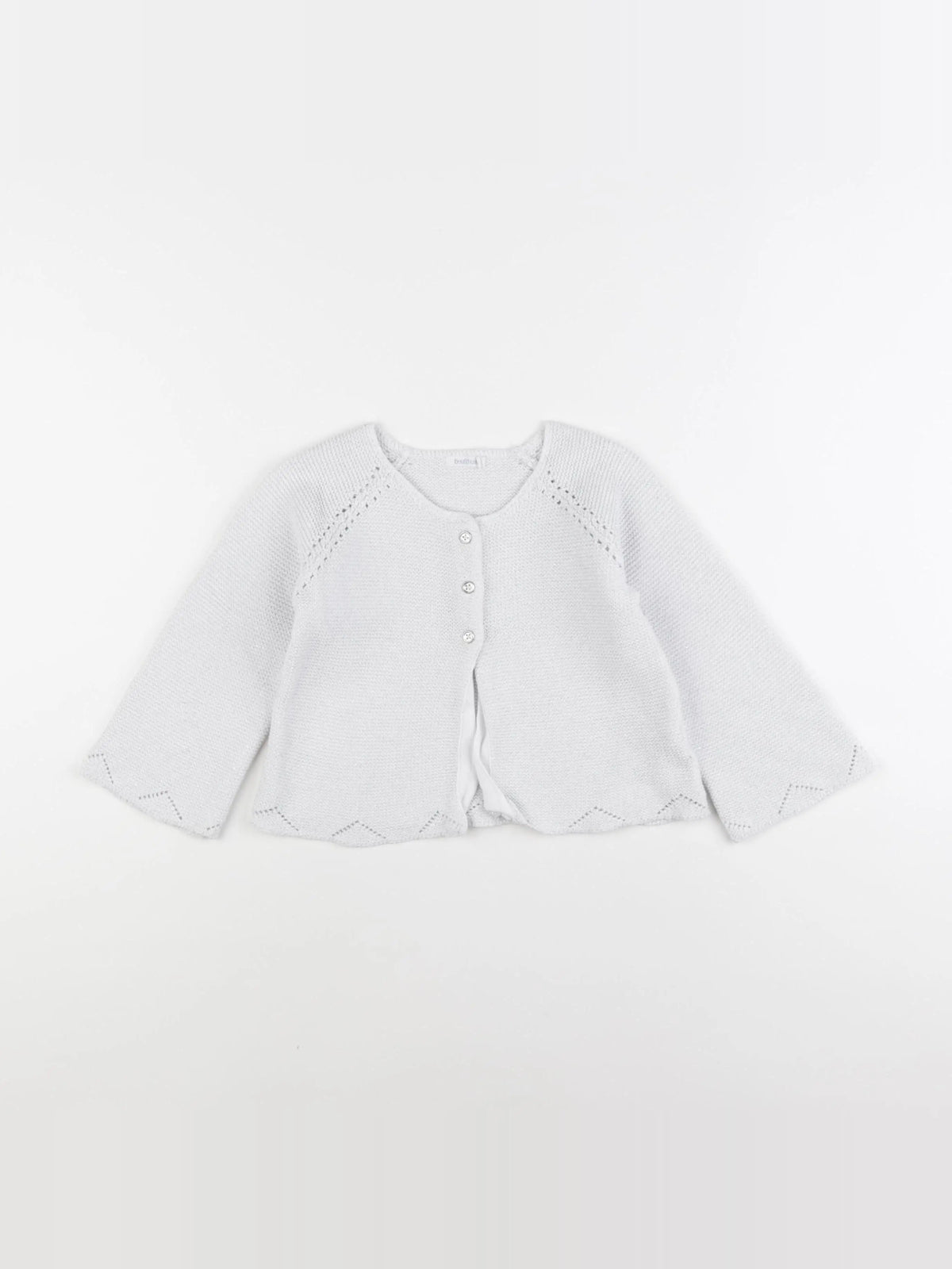 Boutchou - gilet blanc, argent - 24 mois