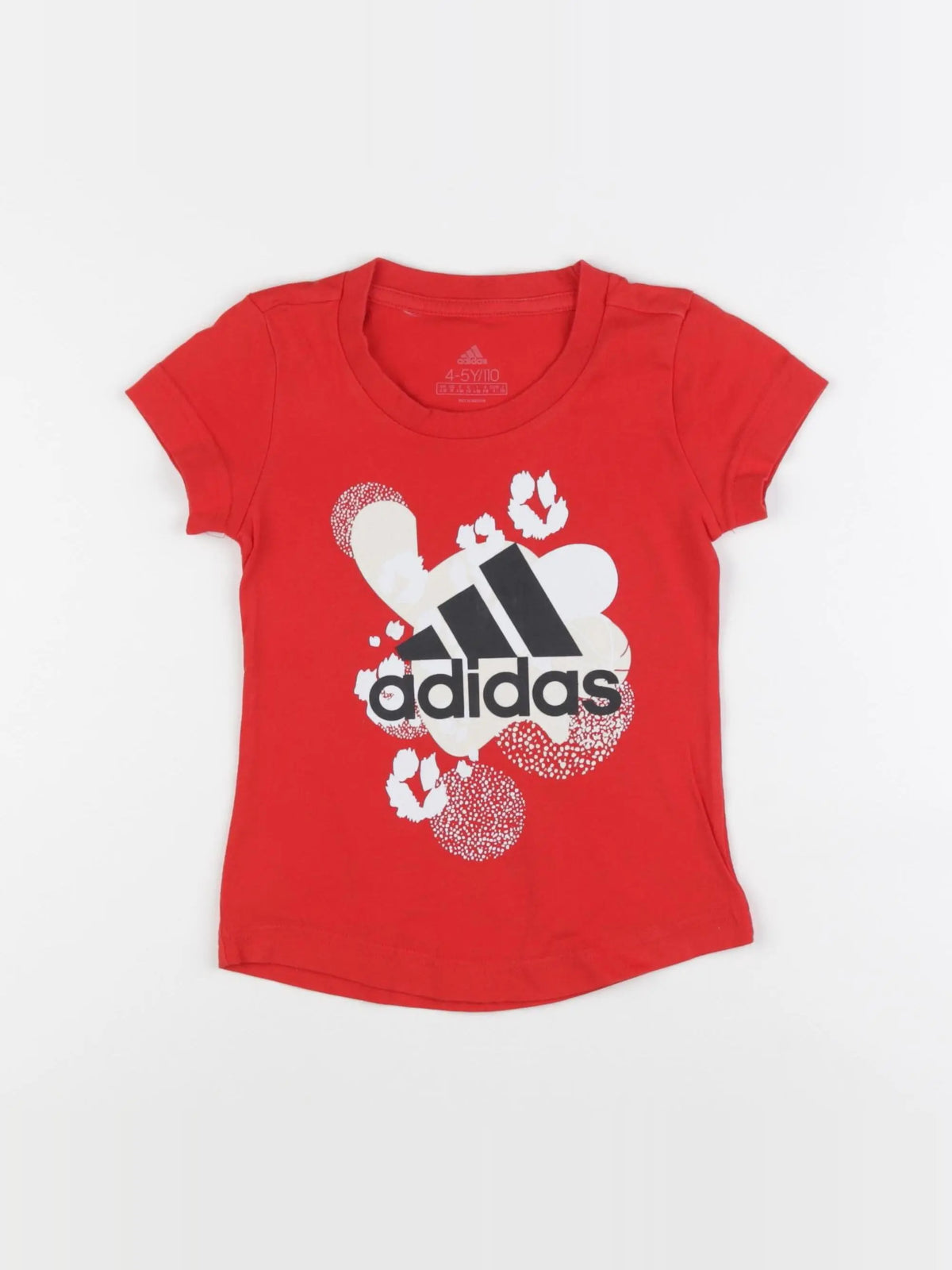 Adidas - tee-shirt rouge - 4/5 ans