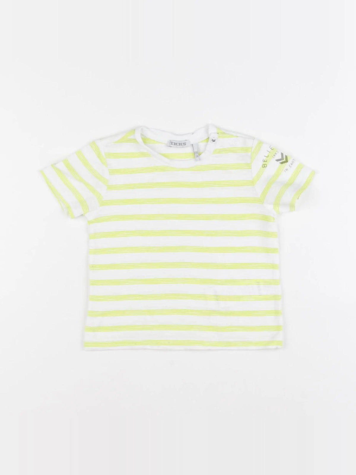 IKKS - tee-shirt blanc, jaune - 12 mois