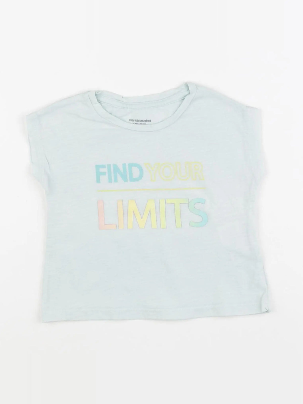 Vertbaudet - tee-shirt bleu - 2 ans