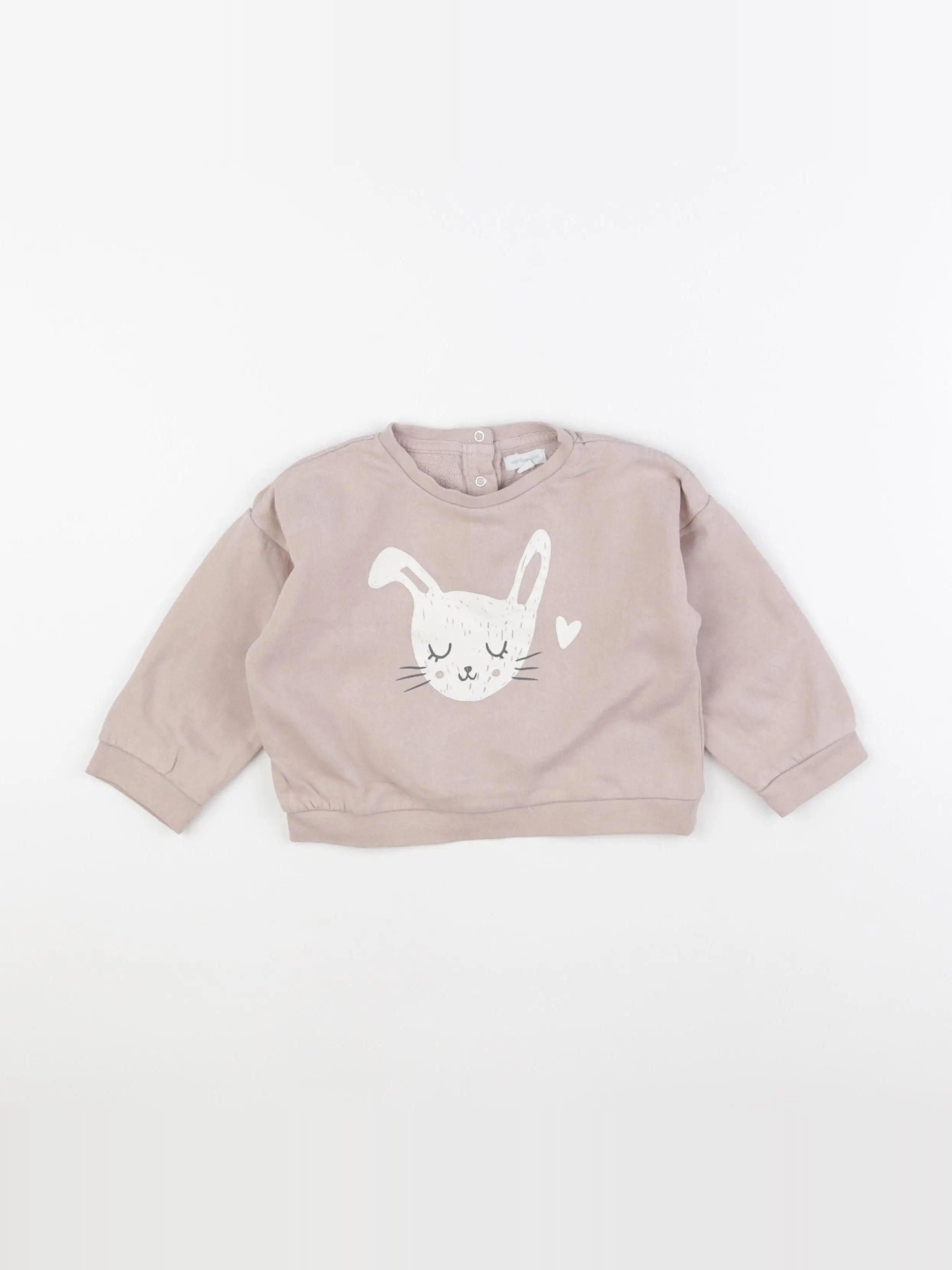 Vertbaudet - sweat rose - 24 mois