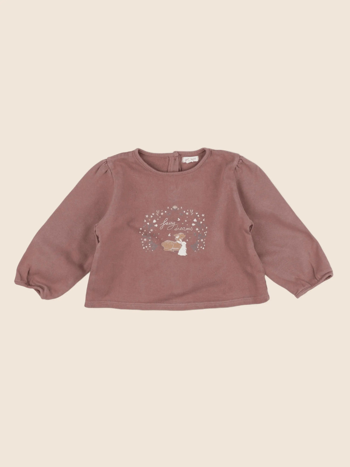 Vertbaudet - sweat marron - 24 mois