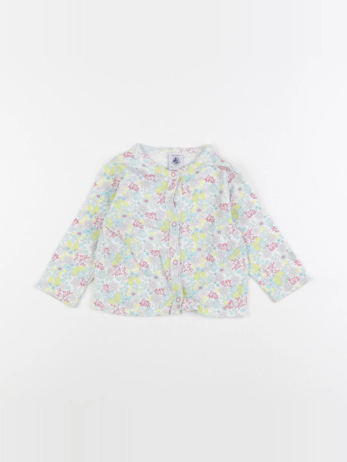 Petit Bateau - gilet multicolore - 12 mois